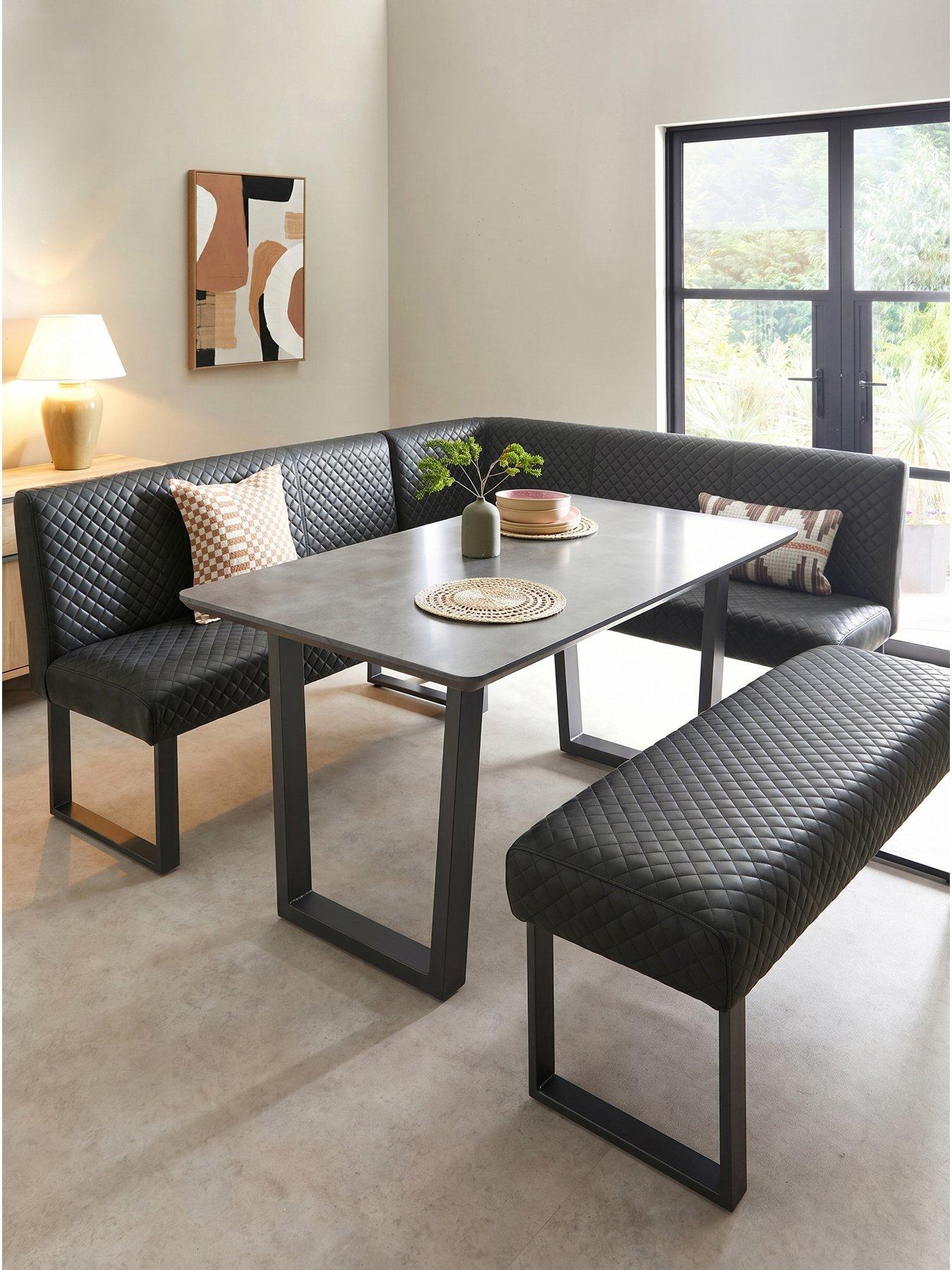 Image 1 of 7 of The Very Collection Bromley Corner Dining Bench Set