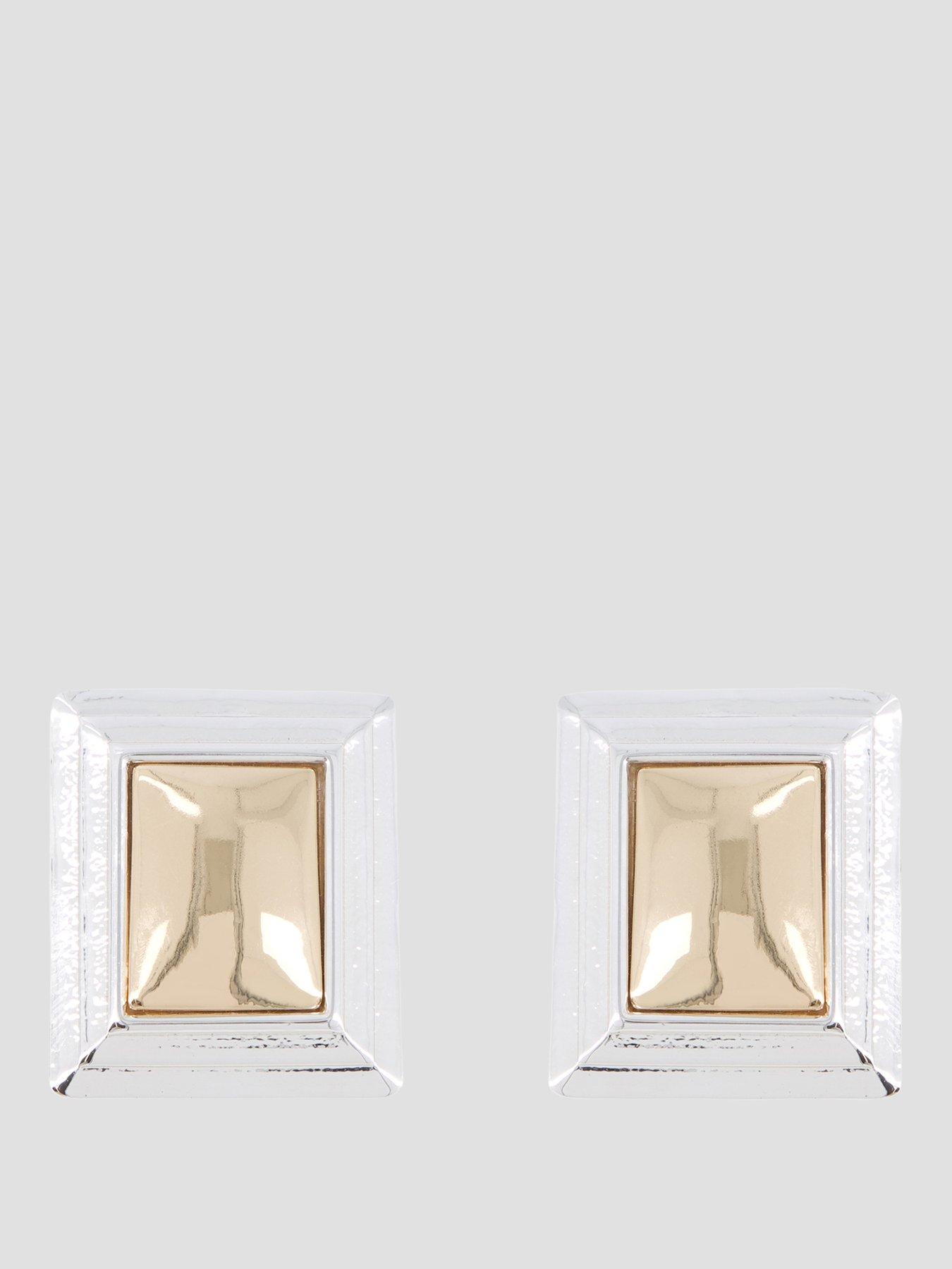 The Very Collection Mixed Metal Square Earrings