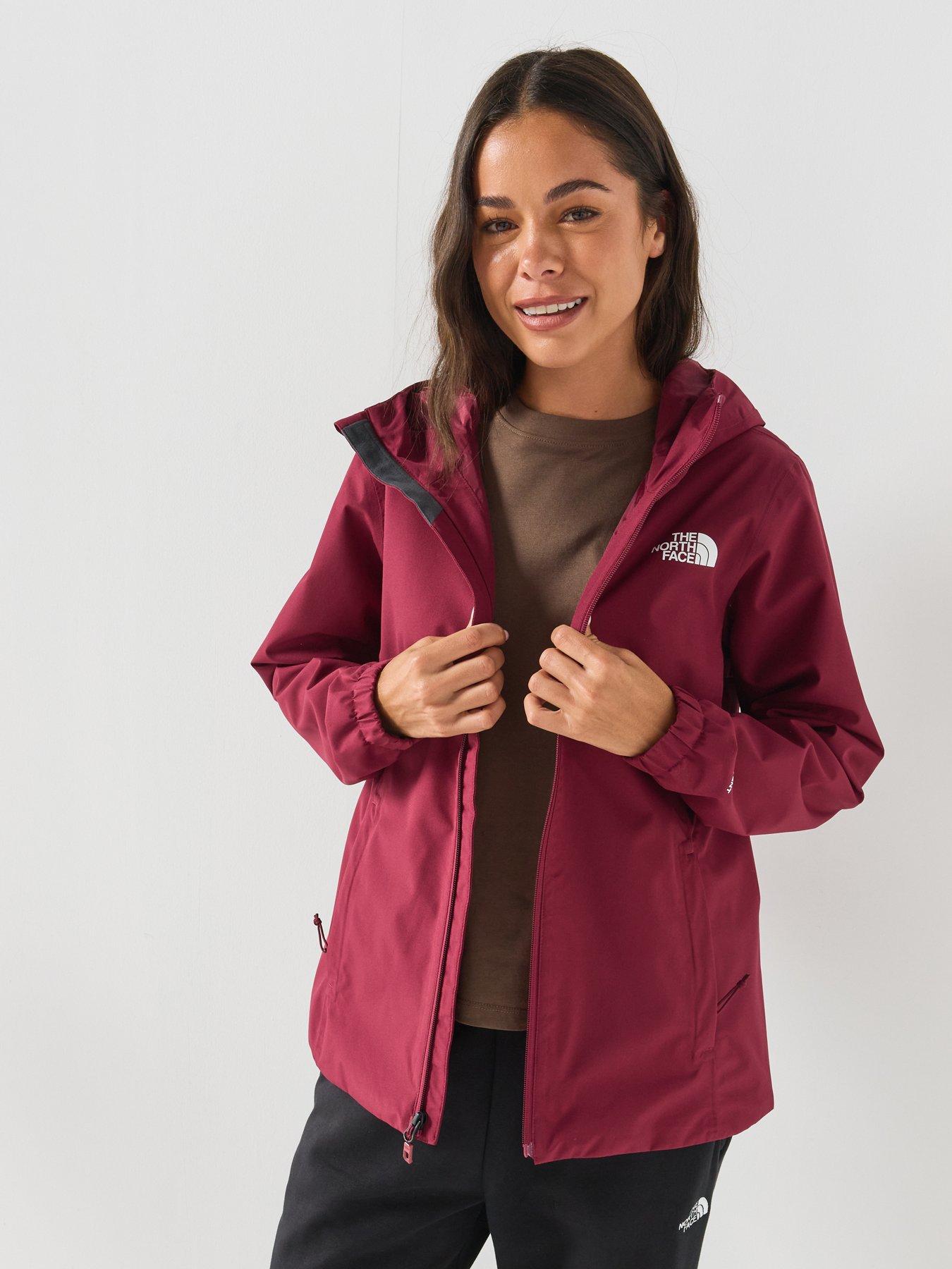 Image 1 of 6 of The North Face Womens Quest Waterproof Hooded Jacket - Dark Red