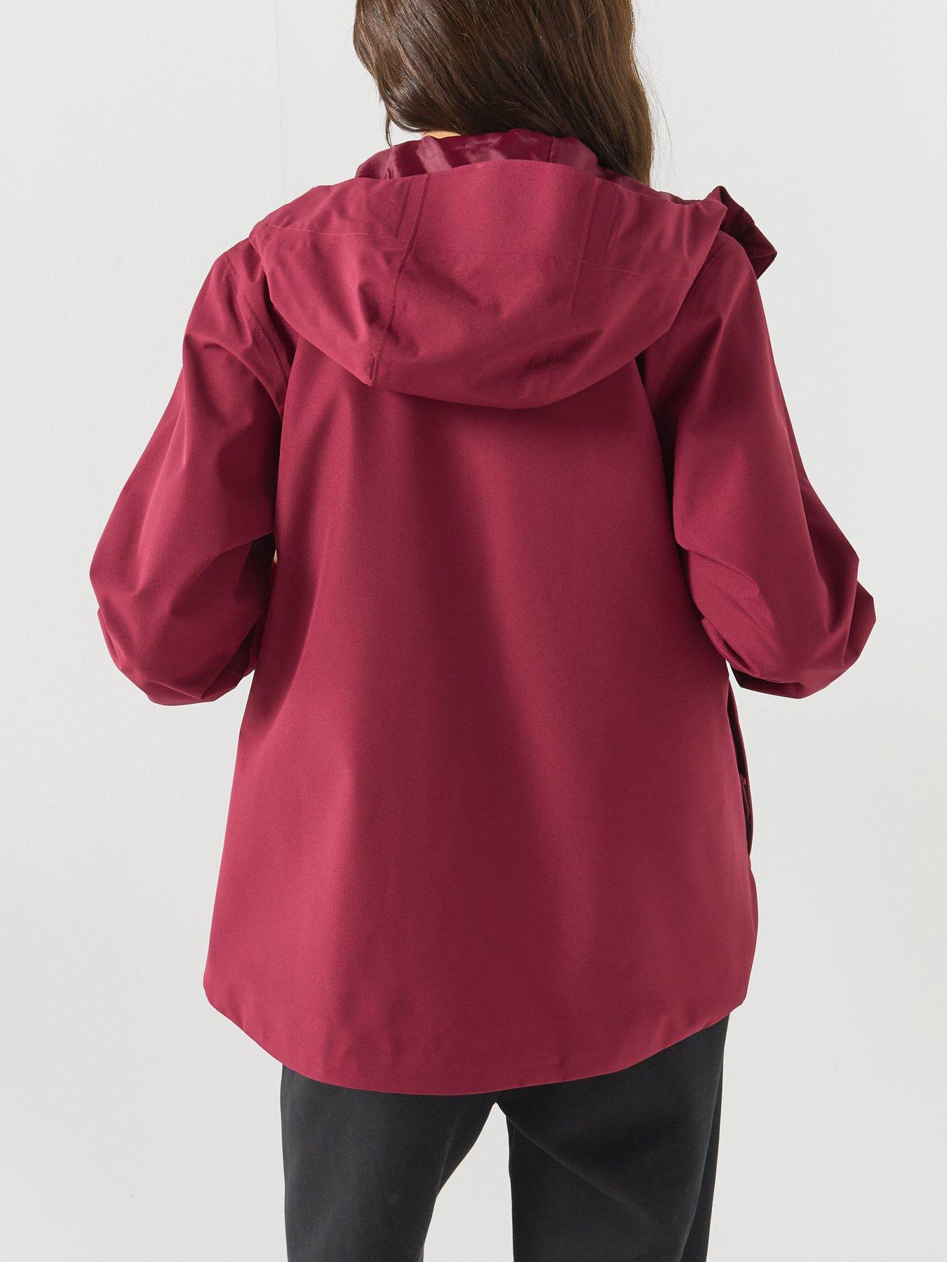 Image 2 of 6 of The North Face Womens Quest Waterproof Hooded Jacket - Dark Red