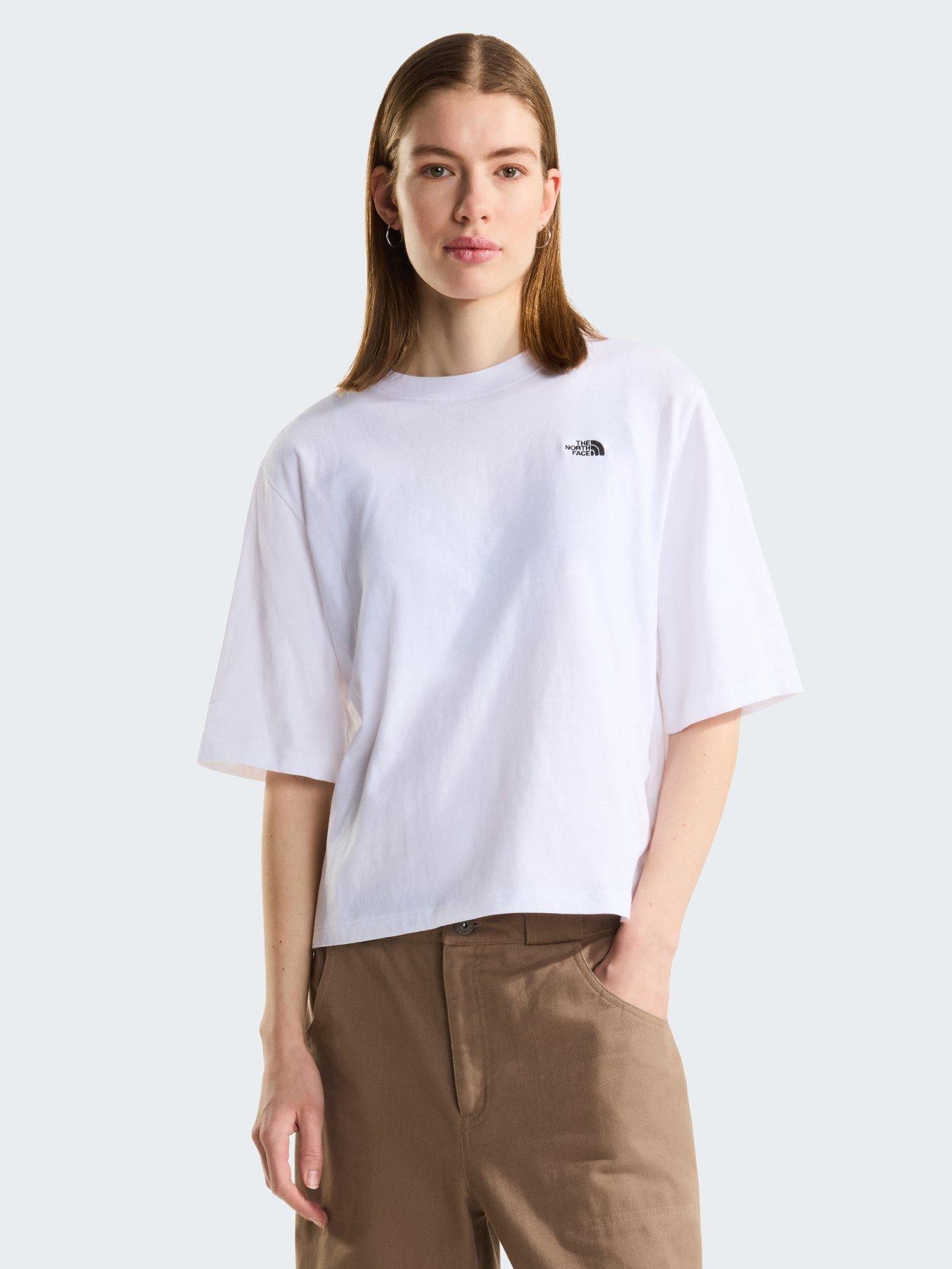 The North Face Womens Essential Simple Dome Boxy Relaxed T-shirt - White
