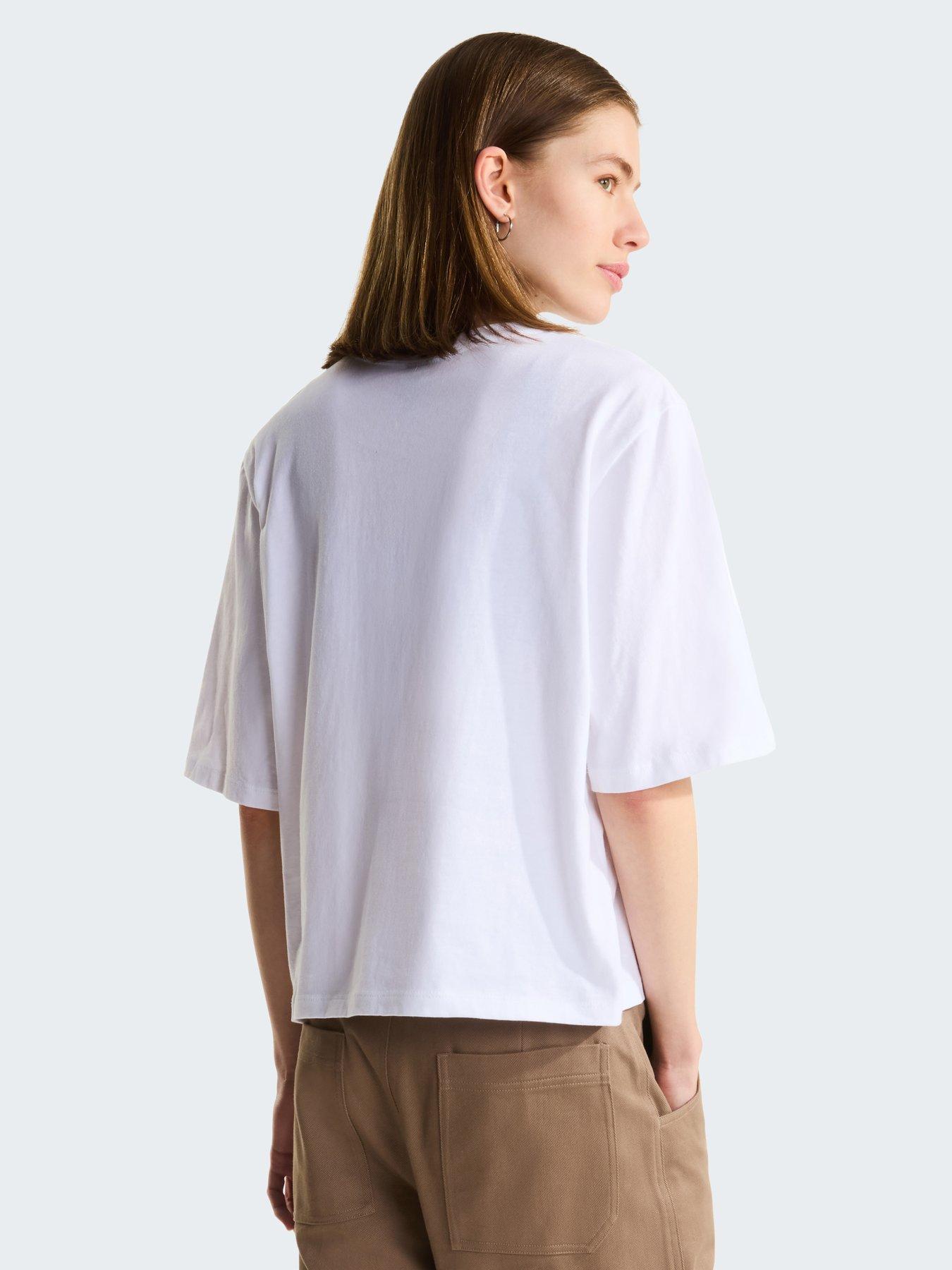Image 2 of 5 of The North Face Women&rsquo;s TNF&trade; Essential Simple Dome Boxy Relaxed T-Shirt - TNF White