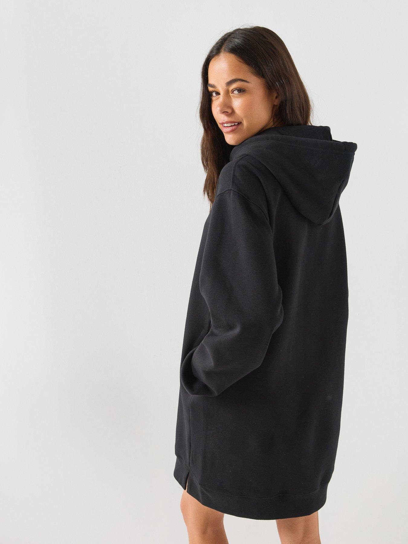 Image 2 of 6 of The North Face Womens Relaxed Hooded Sweatshirt Dress - Black