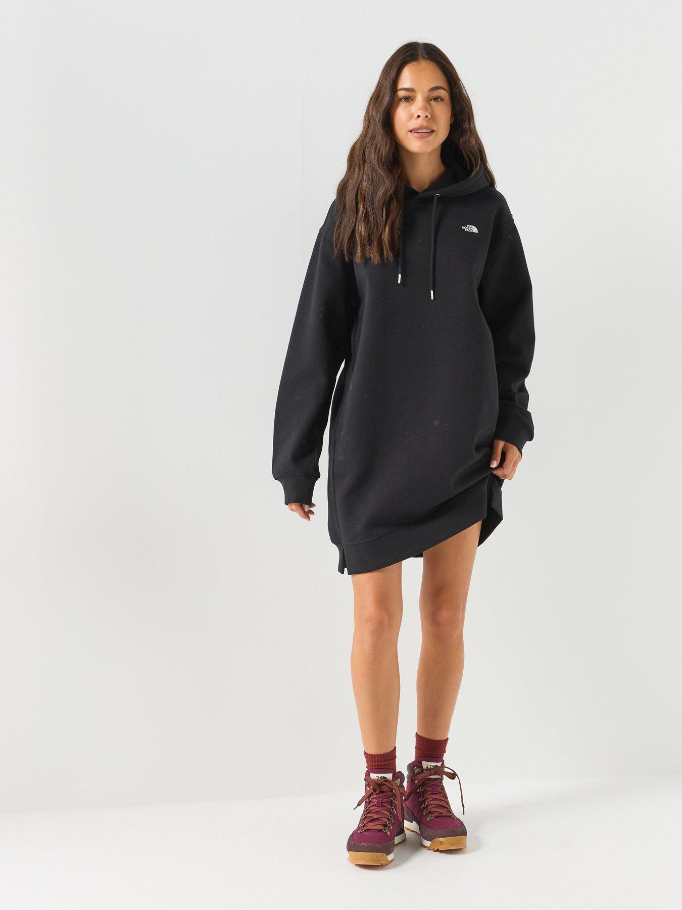 Image 3 of 6 of The North Face Womens Relaxed Hooded Sweatshirt Dress - Black