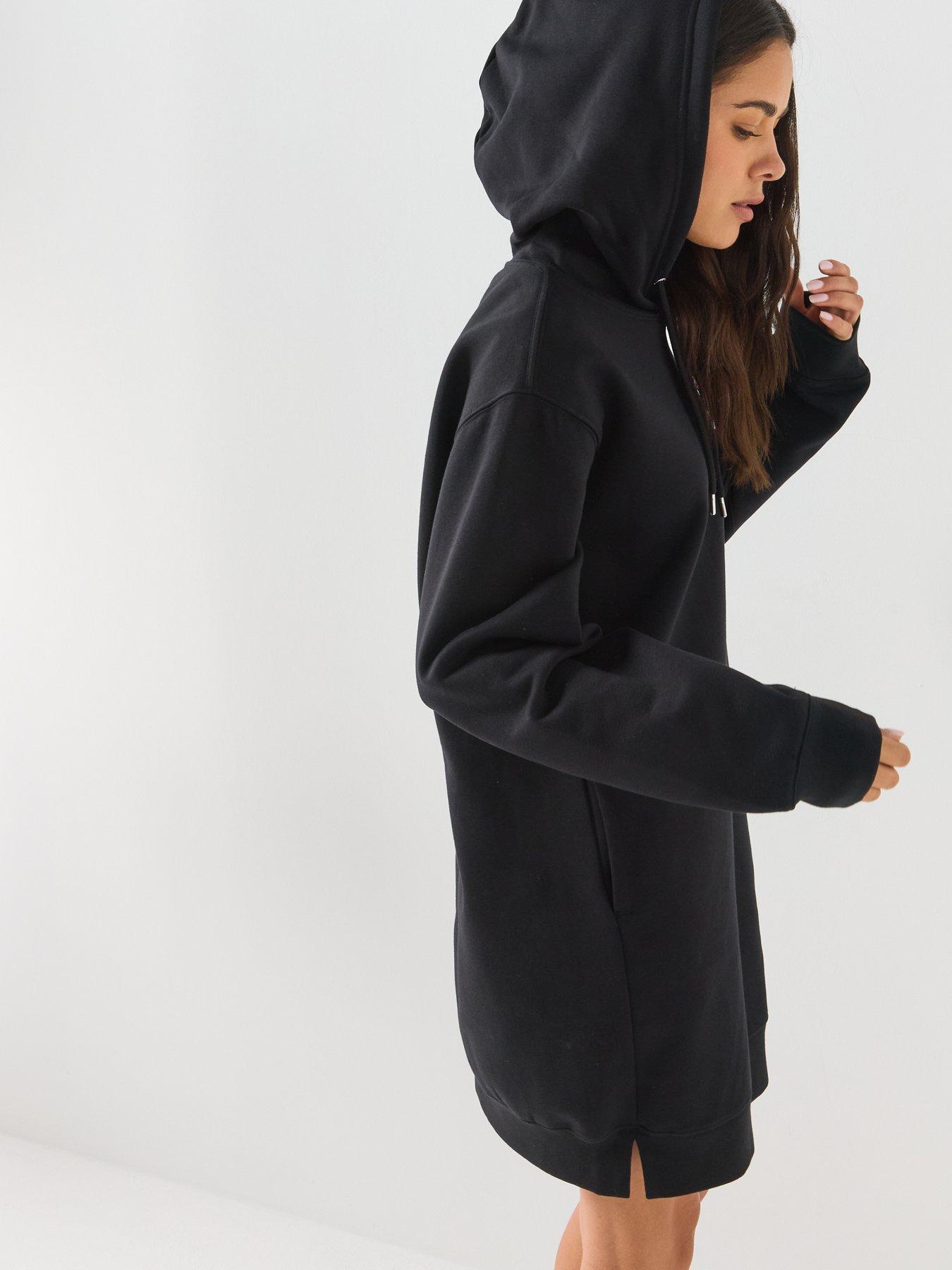 Image 5 of 6 of The North Face Womens Relaxed Hooded Sweatshirt Dress - Black
