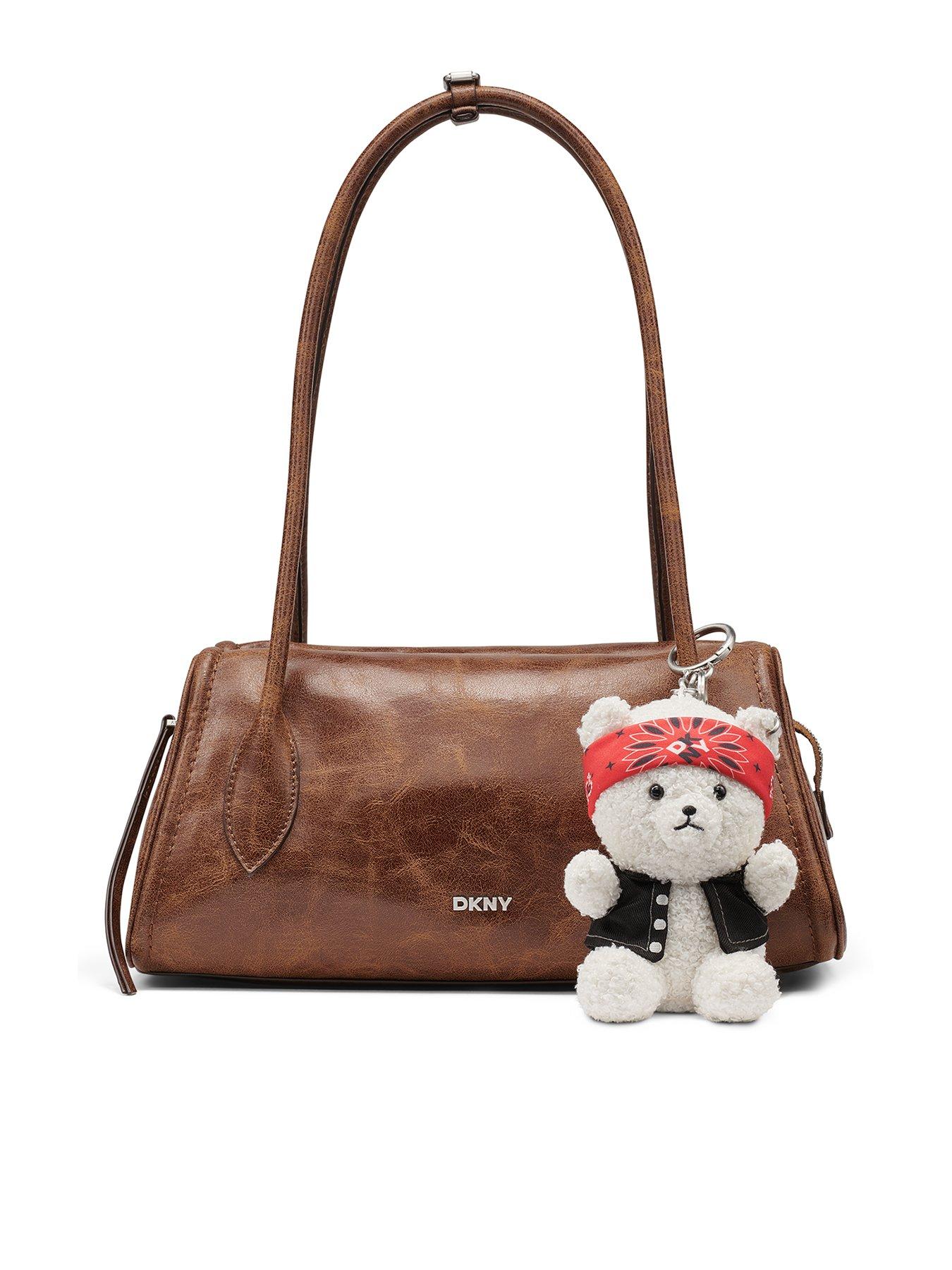 Image 1 of 5 of DKNY Amelie Medium Bowling Bag - Brown