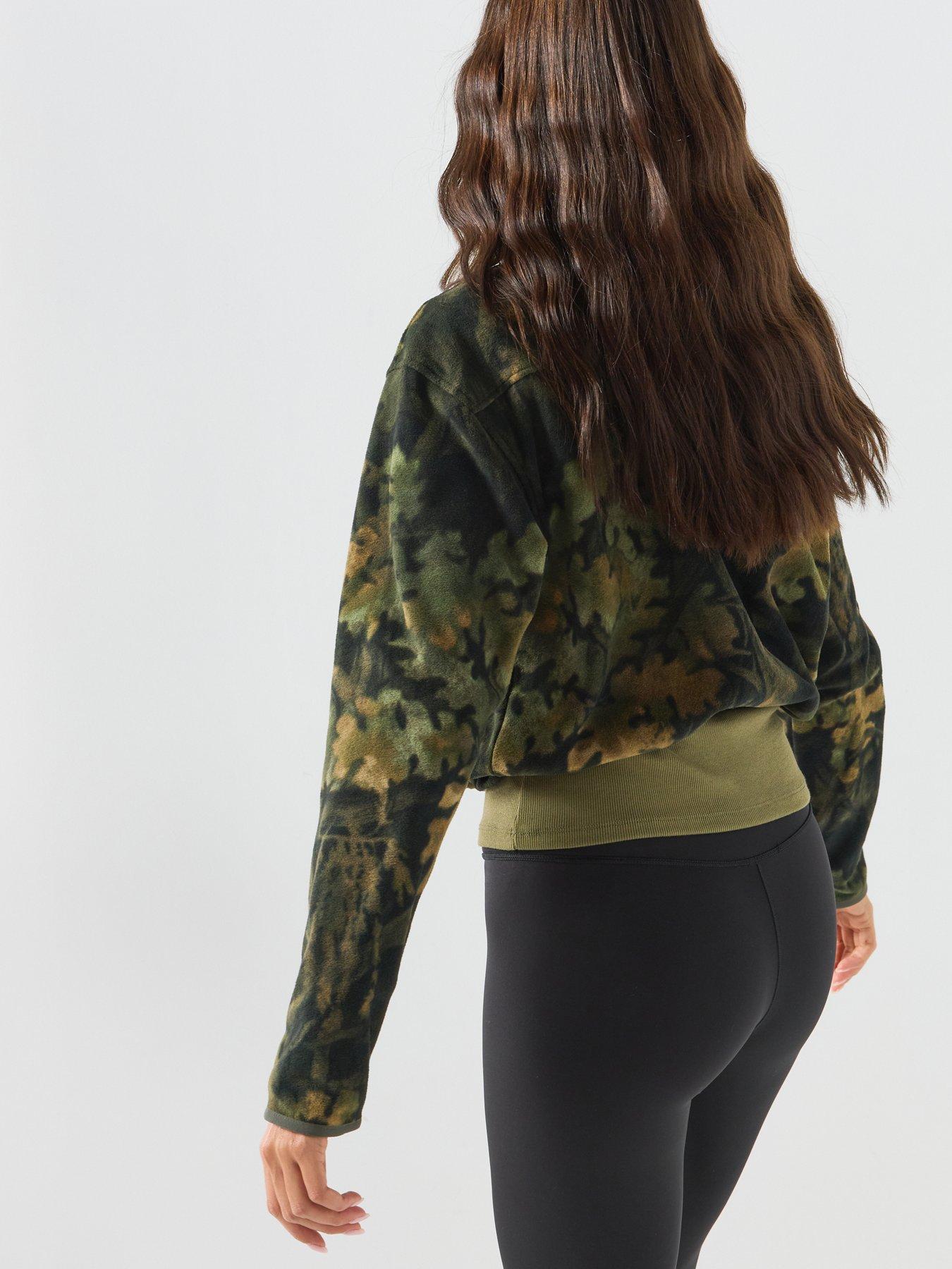 Image 4 of 6 of The North Face Womens Novelty Logo Glacier 1/4 Zip Fleece - Green