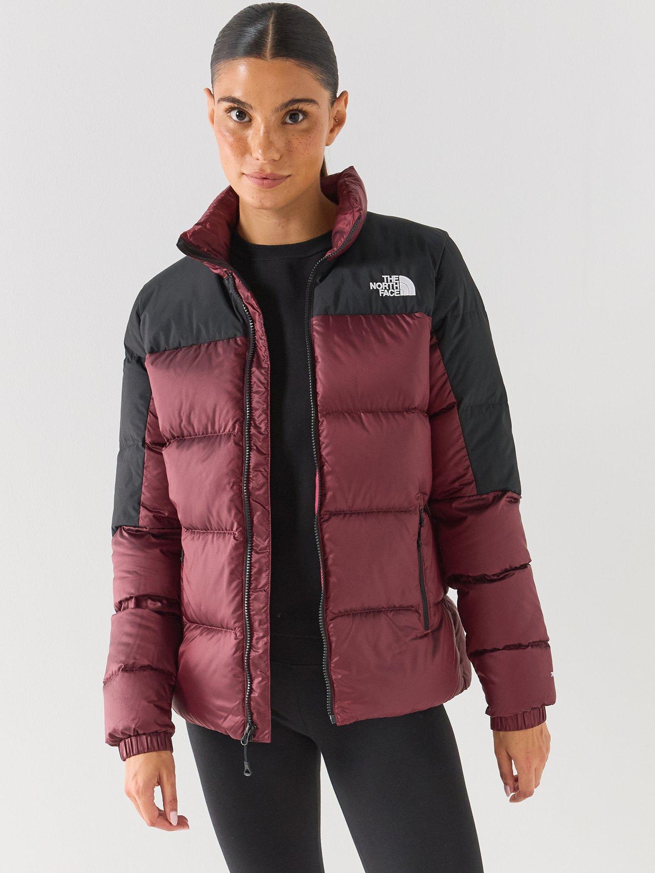 Image 1 of 6 of The North Face Womens Diablo Down 2.0 Padded Zip Through Jacket - Burgundy