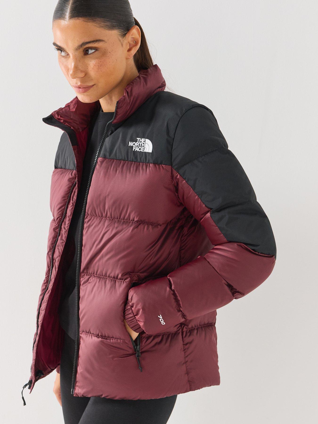 Image 6 of 6 of The North Face Womens Diablo Down 2.0 Padded Zip Through Jacket - Burgundy