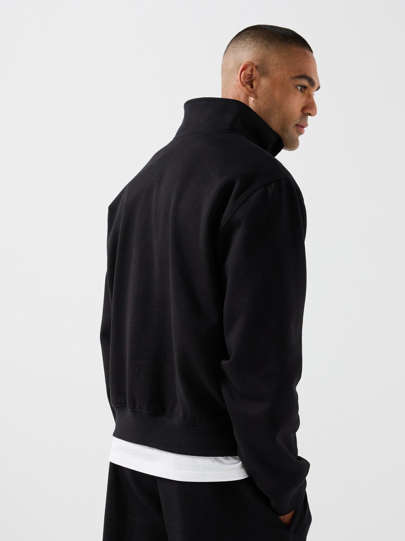 Image 2 of 5 of The North Face Mens Relaxed 1/4 Zip Soft-Feel Sweatshirt - Black
