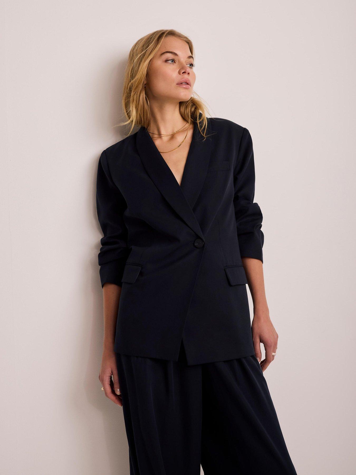 Mint Velvet Navy Relaxed Blazer - Blue