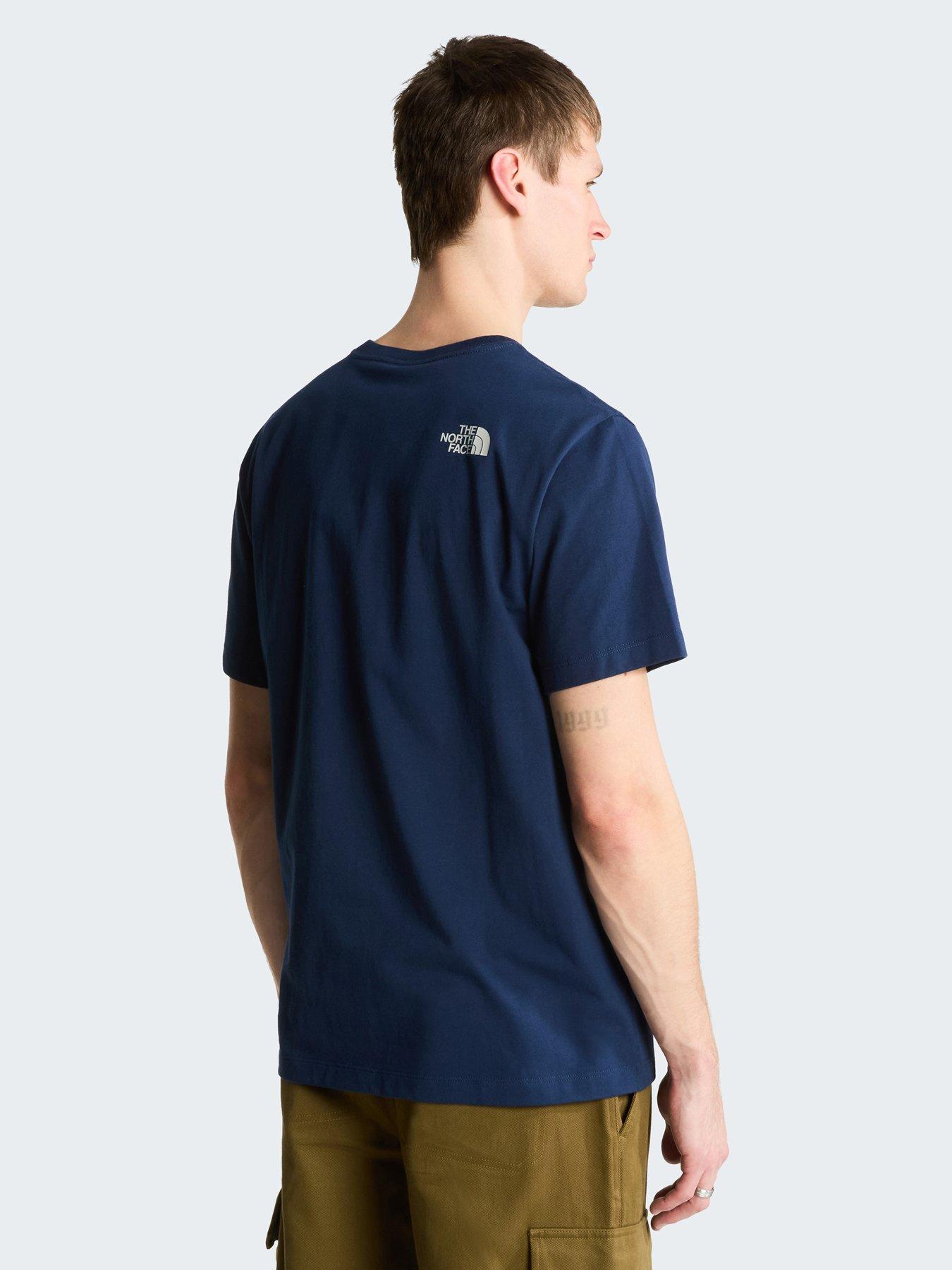 Image 2 of 5 of The North Face Mens Mountain Line Graphic T-Shirt - Navy