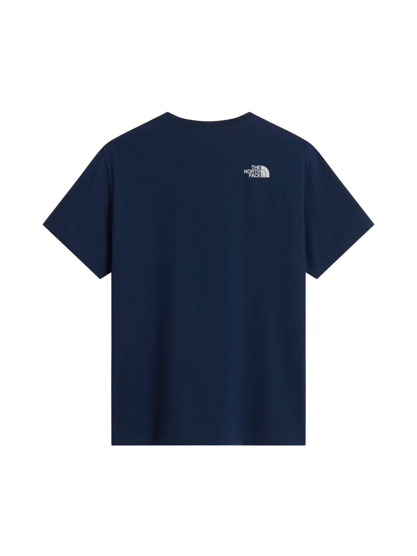 Image 5 of 5 of The North Face Mens Mountain Line Graphic T-Shirt - Navy