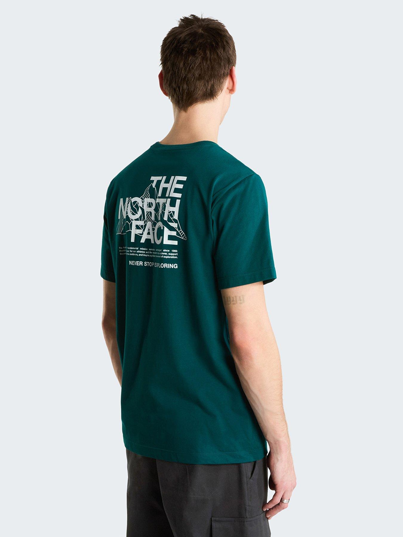 The North Face Mens Mountain Sketch Graphic T-Shirt - Green