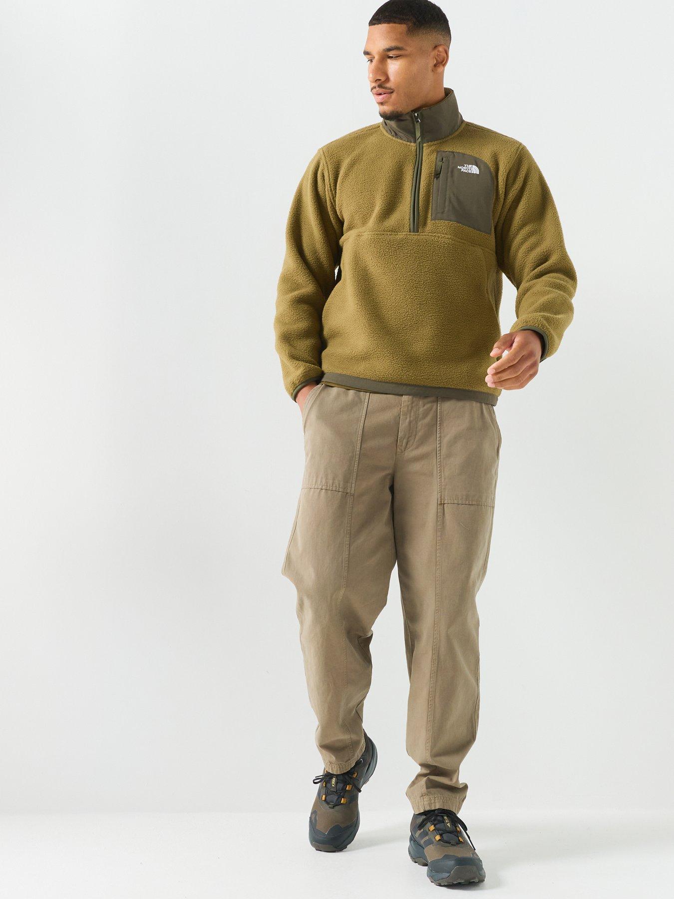 Image 3 of 6 of The North Face Mens Half Zip Zip Pocket Fleece Jacket - Green