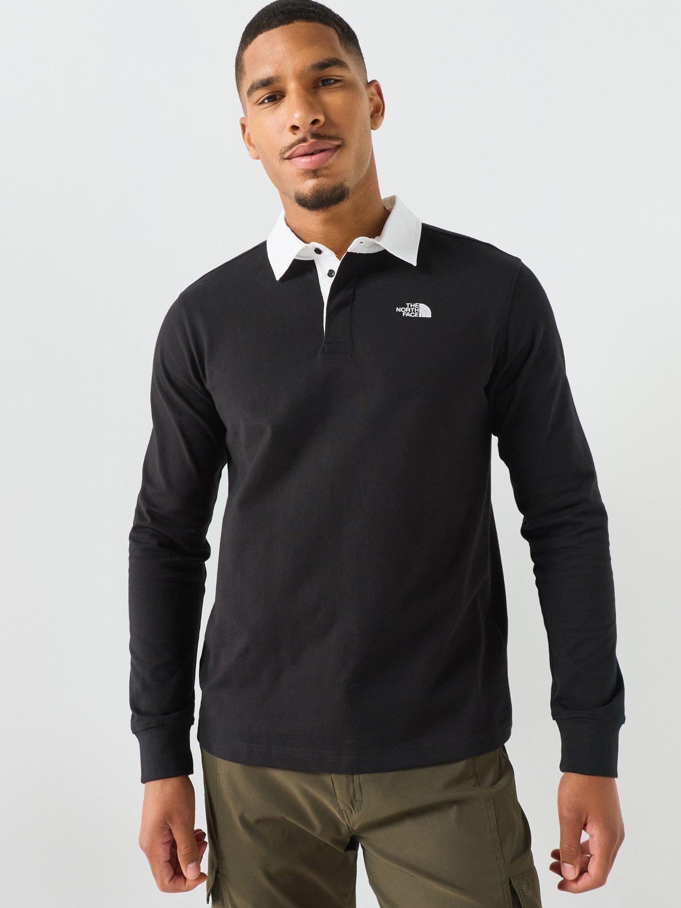 Image 1 of 5 of The North Face Mens Vista Rugby Long Sleeve Top - Black