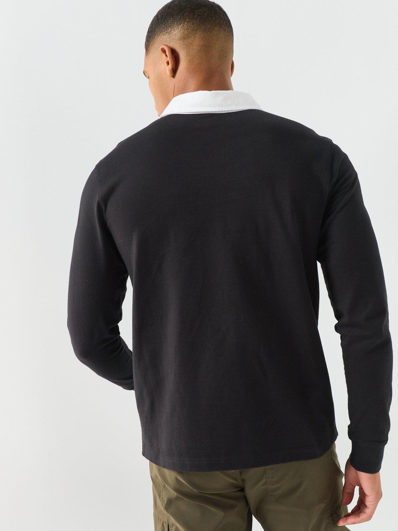 Image 2 of 5 of The North Face Mens Vista Rugby Long Sleeve Top - Black