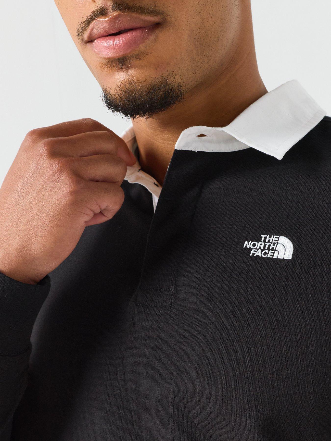 Image 4 of 5 of The North Face Mens Vista Rugby Long Sleeve Top - Black
