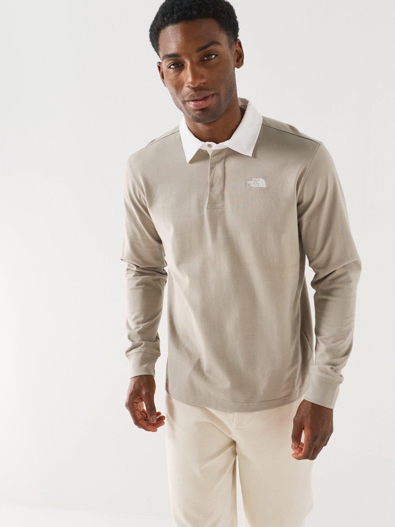Image 1 of 4 of The North Face Mens Vista Rugby Long Sleeve Top - Beige
