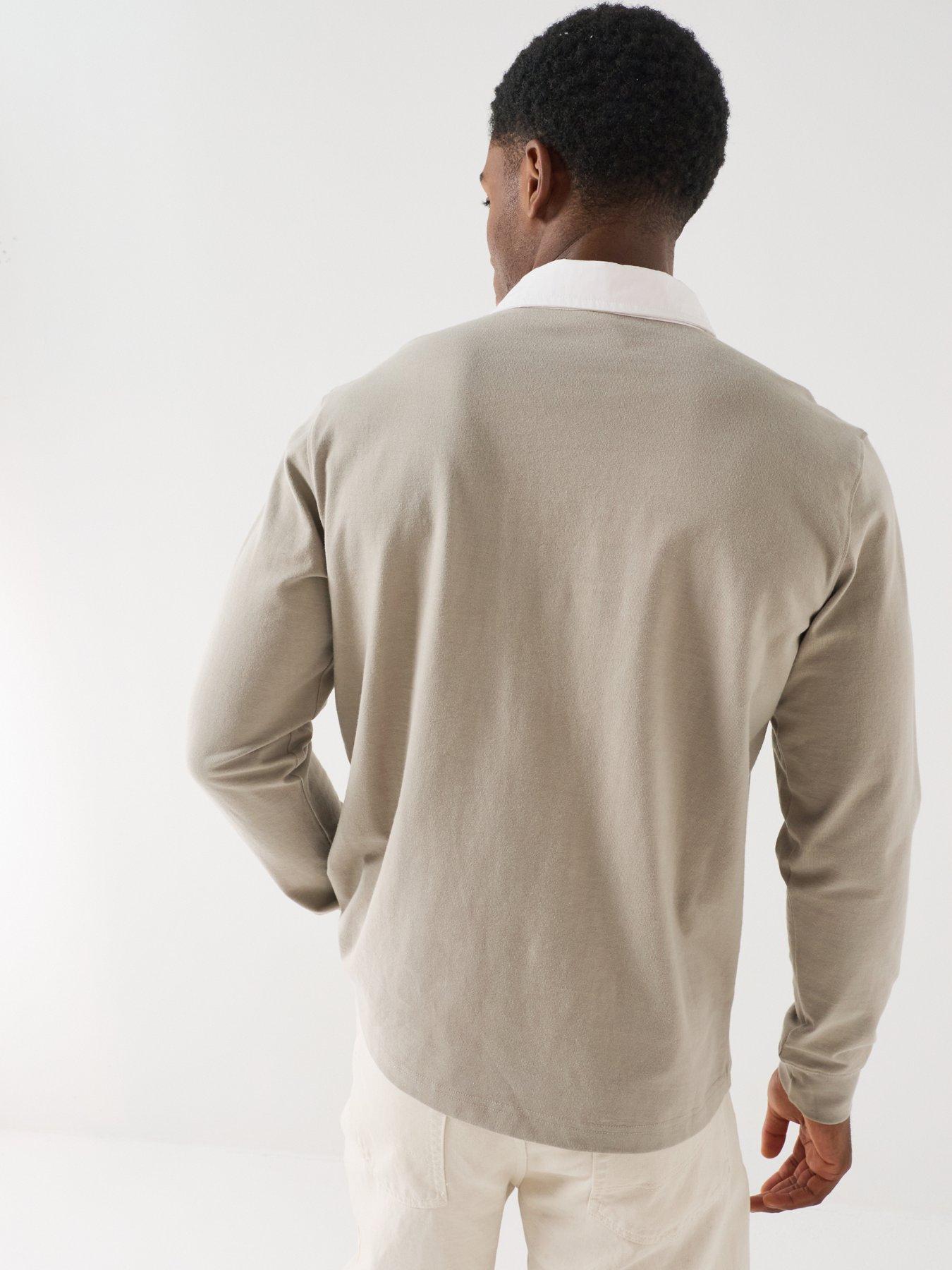 Image 2 of 4 of The North Face Mens Vista Rugby Long Sleeve Top - Beige