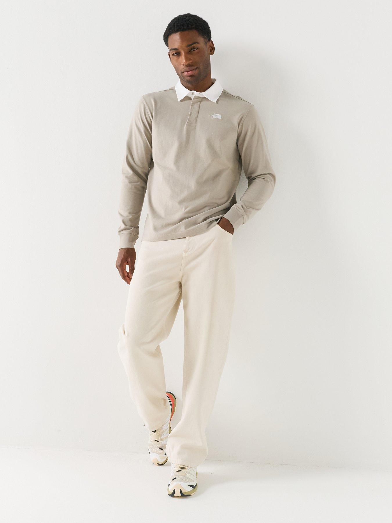 Image 3 of 4 of The North Face Mens Vista Rugby Long Sleeve Top - Beige