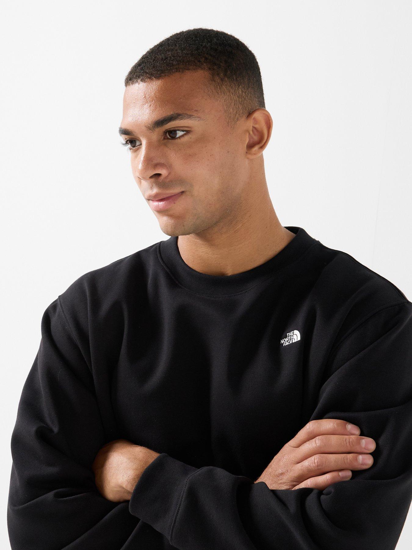 Image 4 of 6 of The North Face Mens Essential Simple Dome Relaxed Crew Sweat - Black