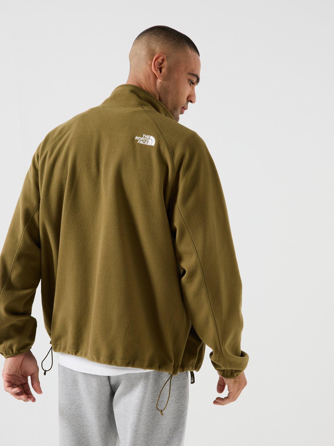 Image 2 of 6 of The North Face Mens Full Zip Stand Collar Fleece Jacket - Green