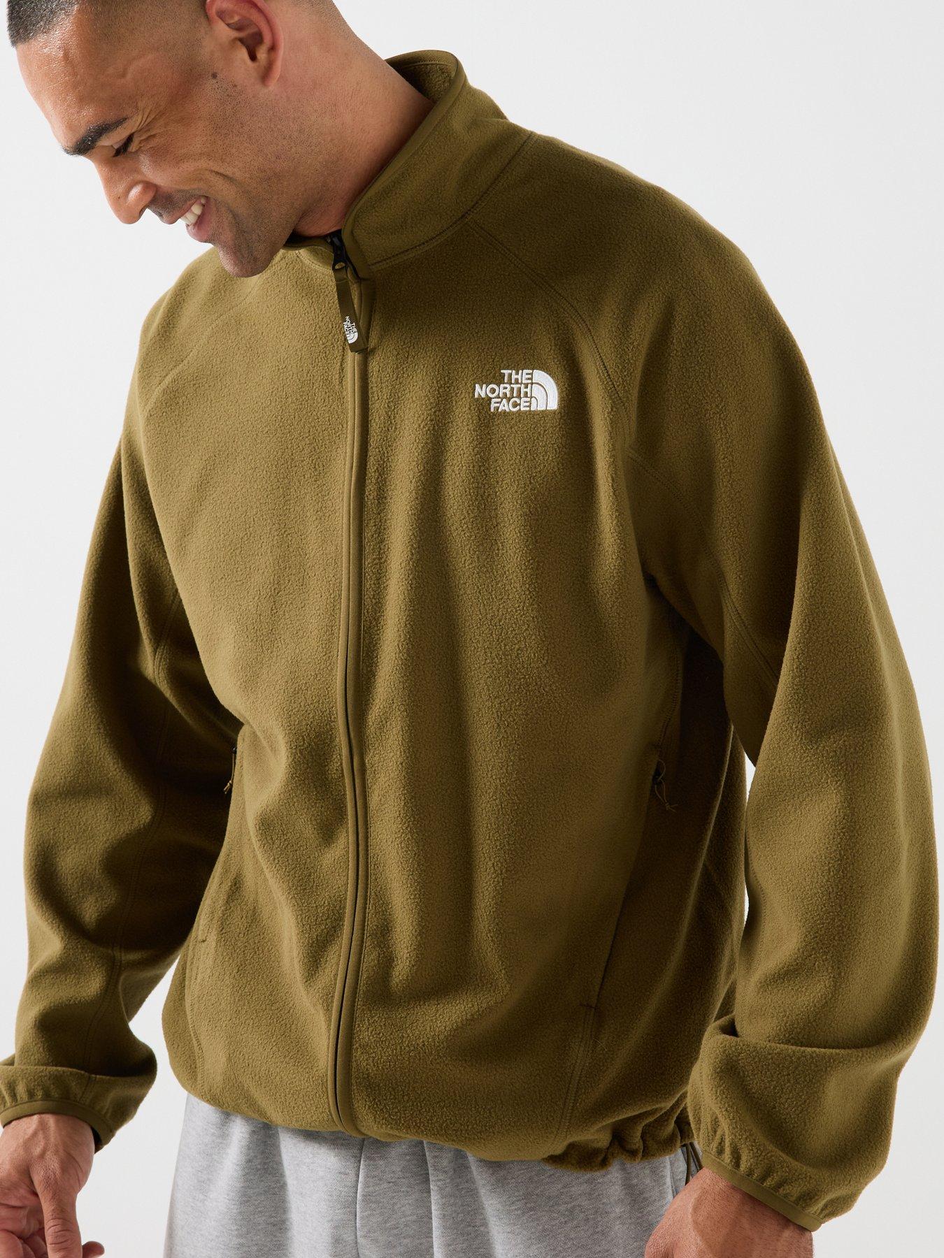 Image 6 of 6 of The North Face Mens Full Zip Stand Collar Fleece Jacket - Green