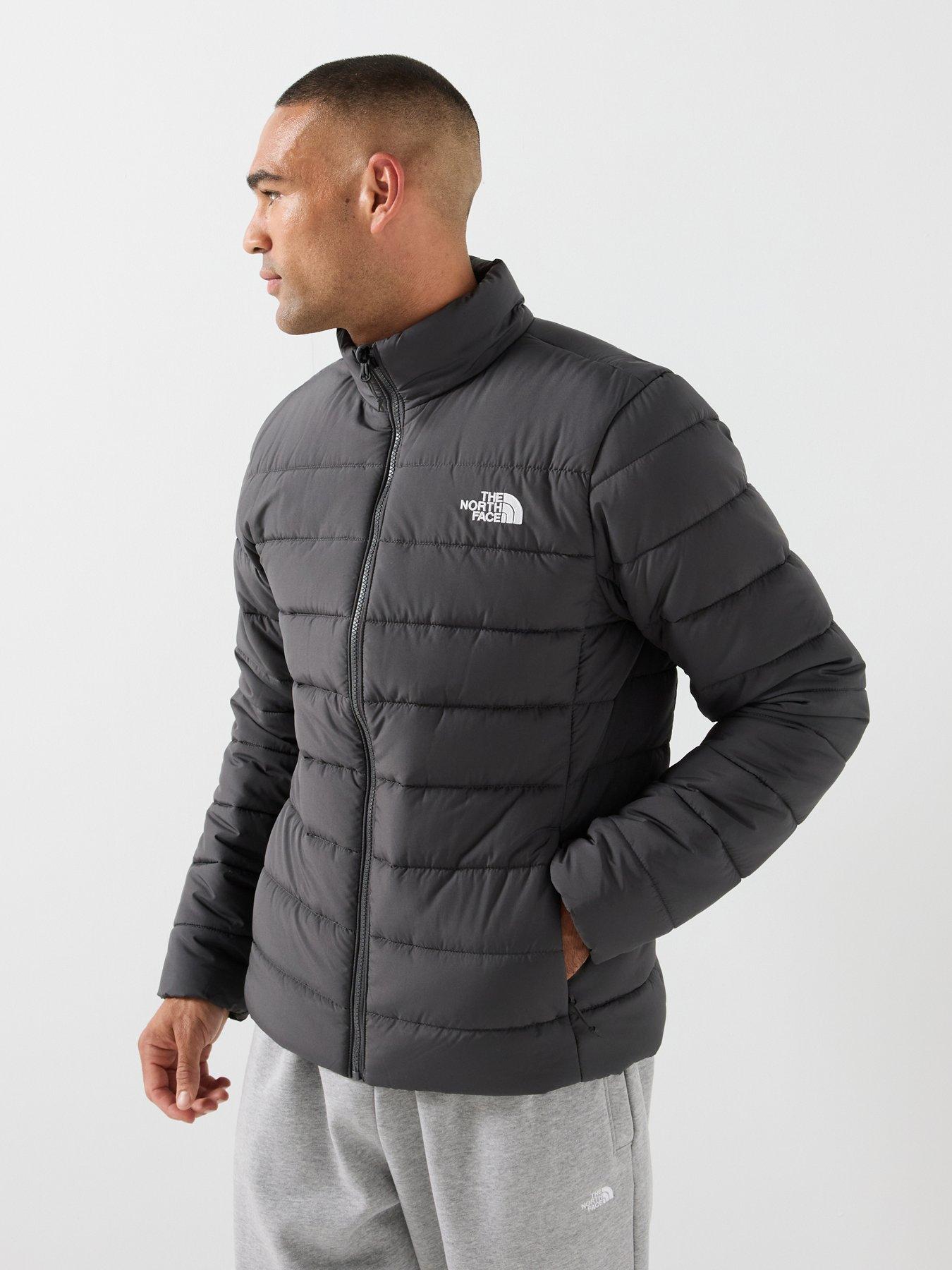 Image 1 of 6 of The North Face Mens Aconcagua Padded High Collar Zip Through Jacket - Grey