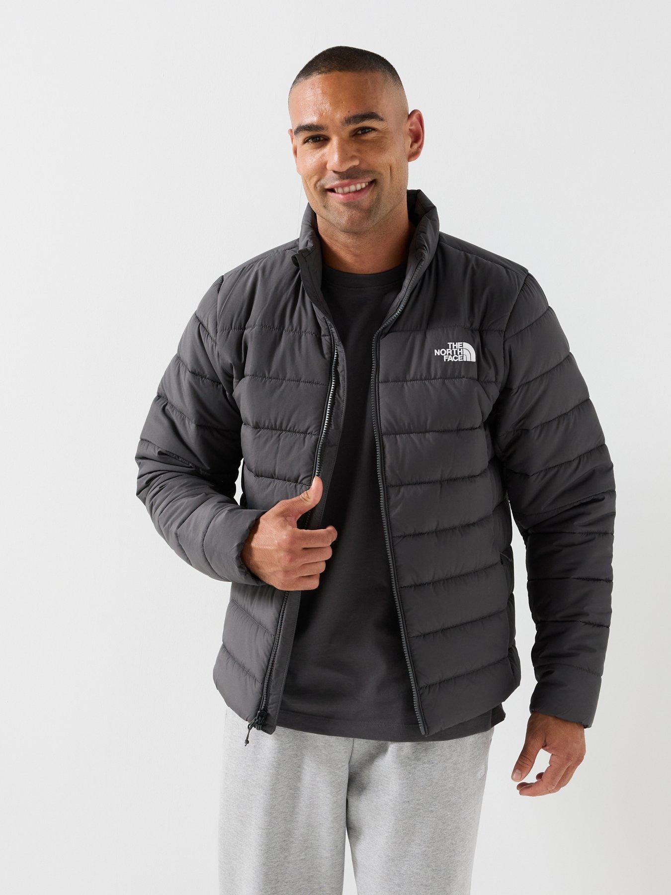 Image 5 of 6 of The North Face Mens Aconcagua Padded High Collar Zip Through Jacket - Grey