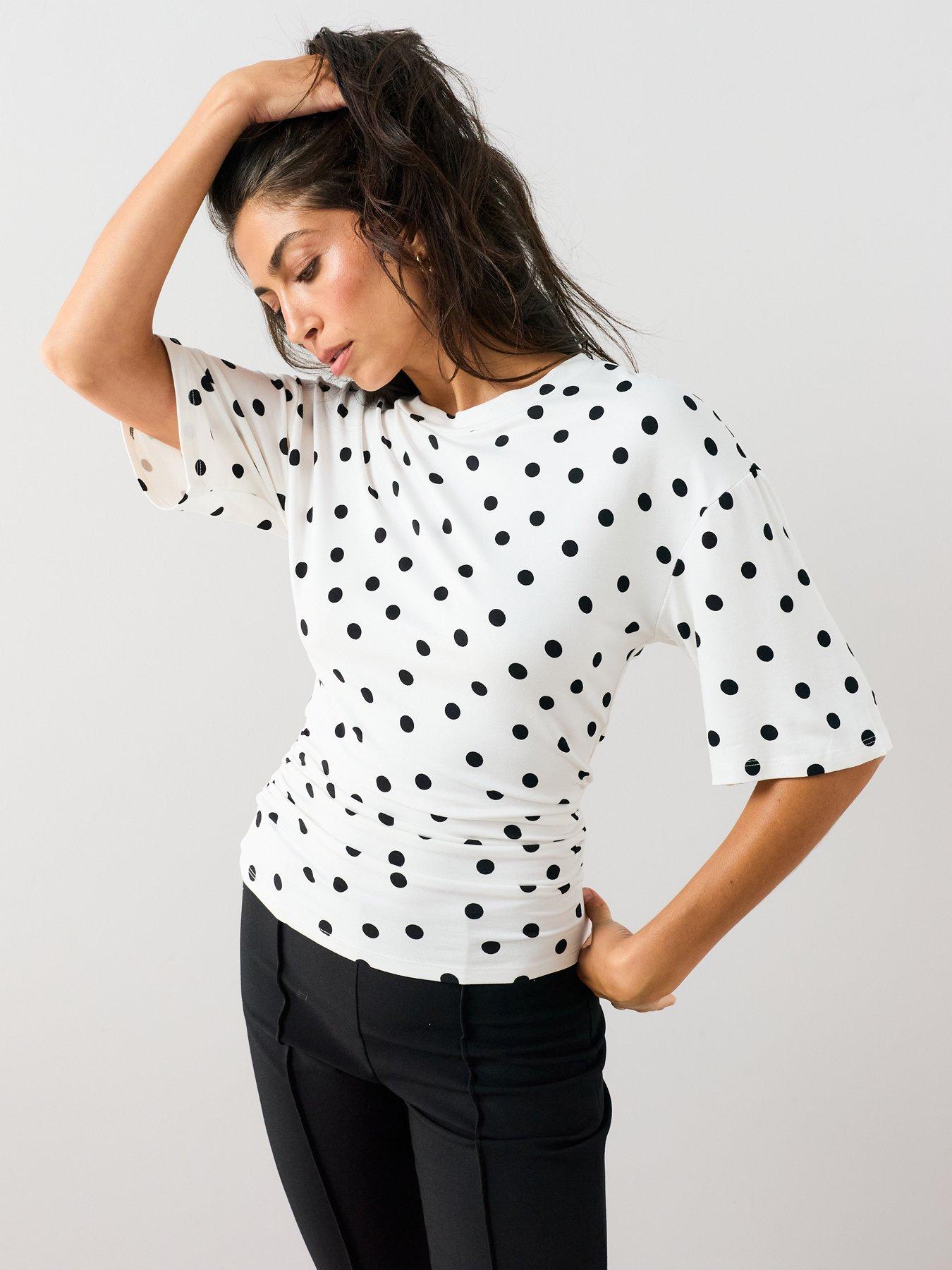 The Very Collection Ruched Waist T-shirt - Spot