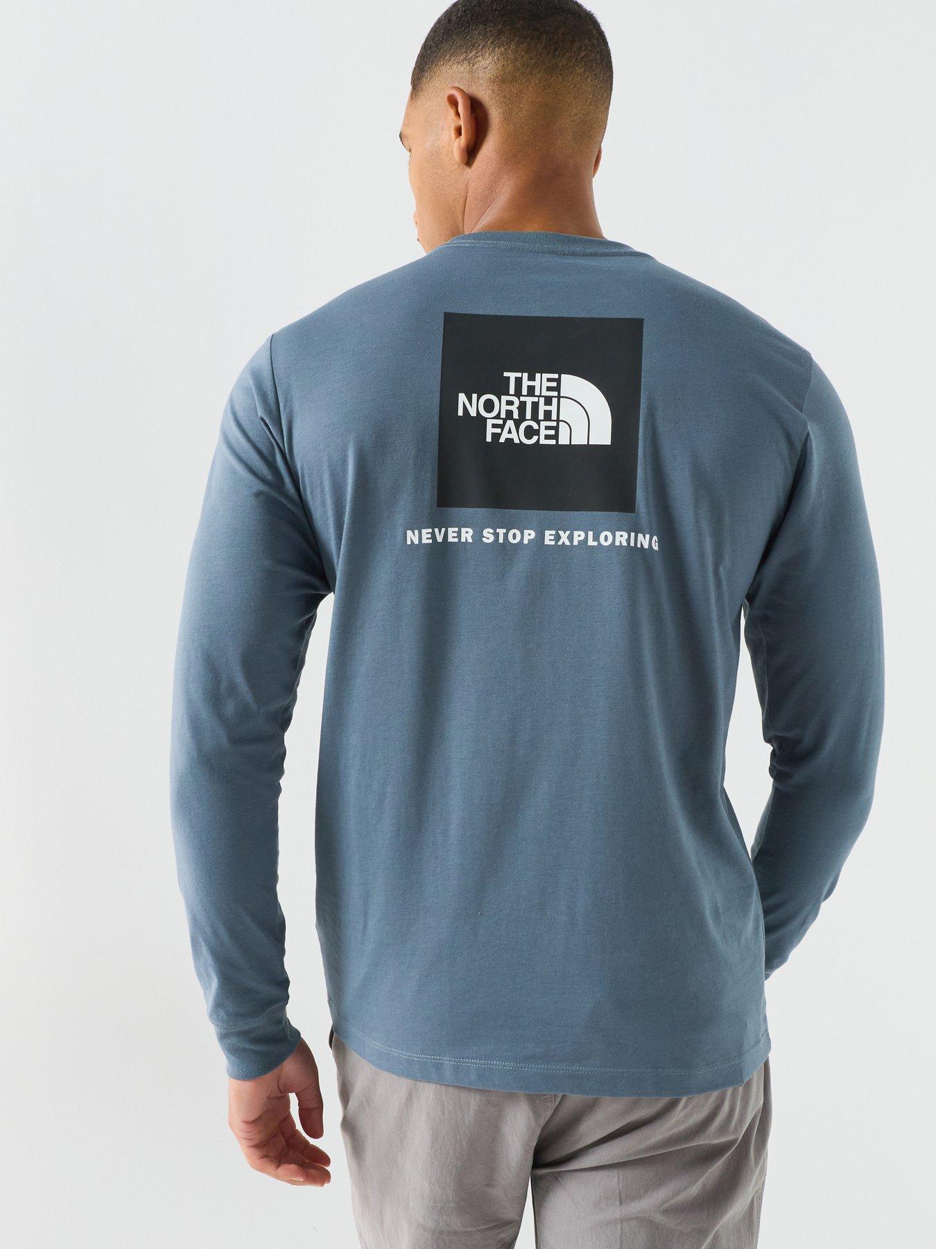 The North Face Mens Evolution Box Long Sleeve T-Shirt - Blue