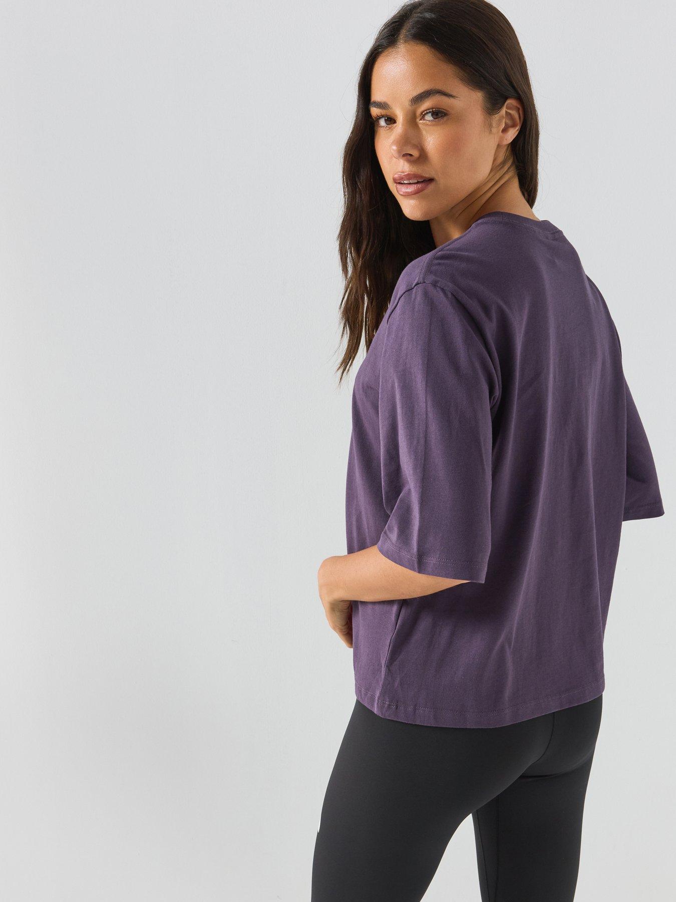 Image 2 of 6 of The North Face Womens Essential Simple Dome Boxy Relaxed T-shirt - Purple