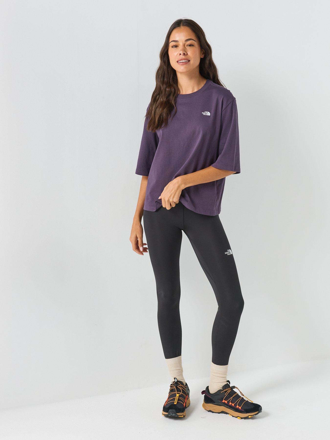 Image 6 of 6 of The North Face Womens Essential Simple Dome Boxy Relaxed T-shirt - Purple