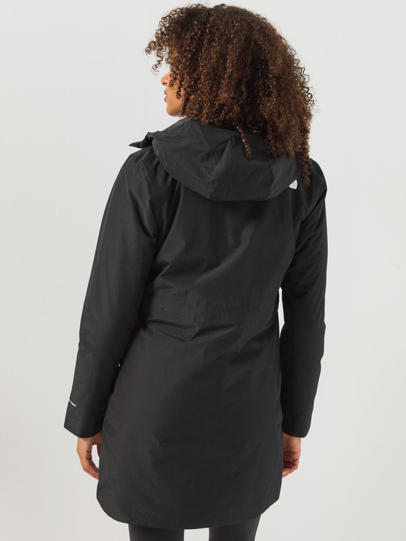 Image 2 of 6 of The North Face Womens Insulated Hooded Full Zip Parka Jacket - Black