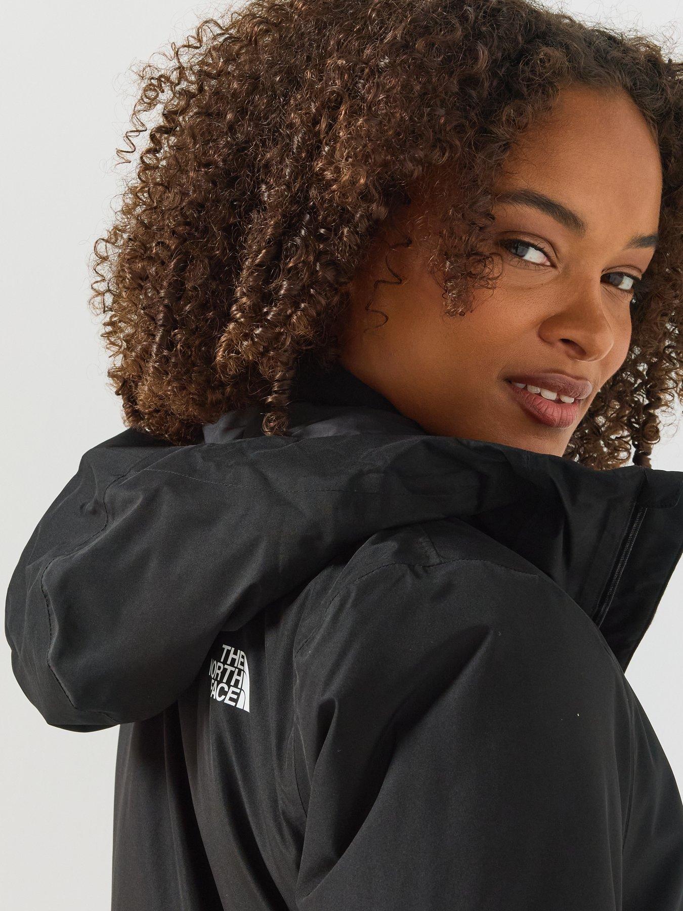 Image 4 of 6 of The North Face Womens Insulated Hooded Full Zip Parka Jacket - Black