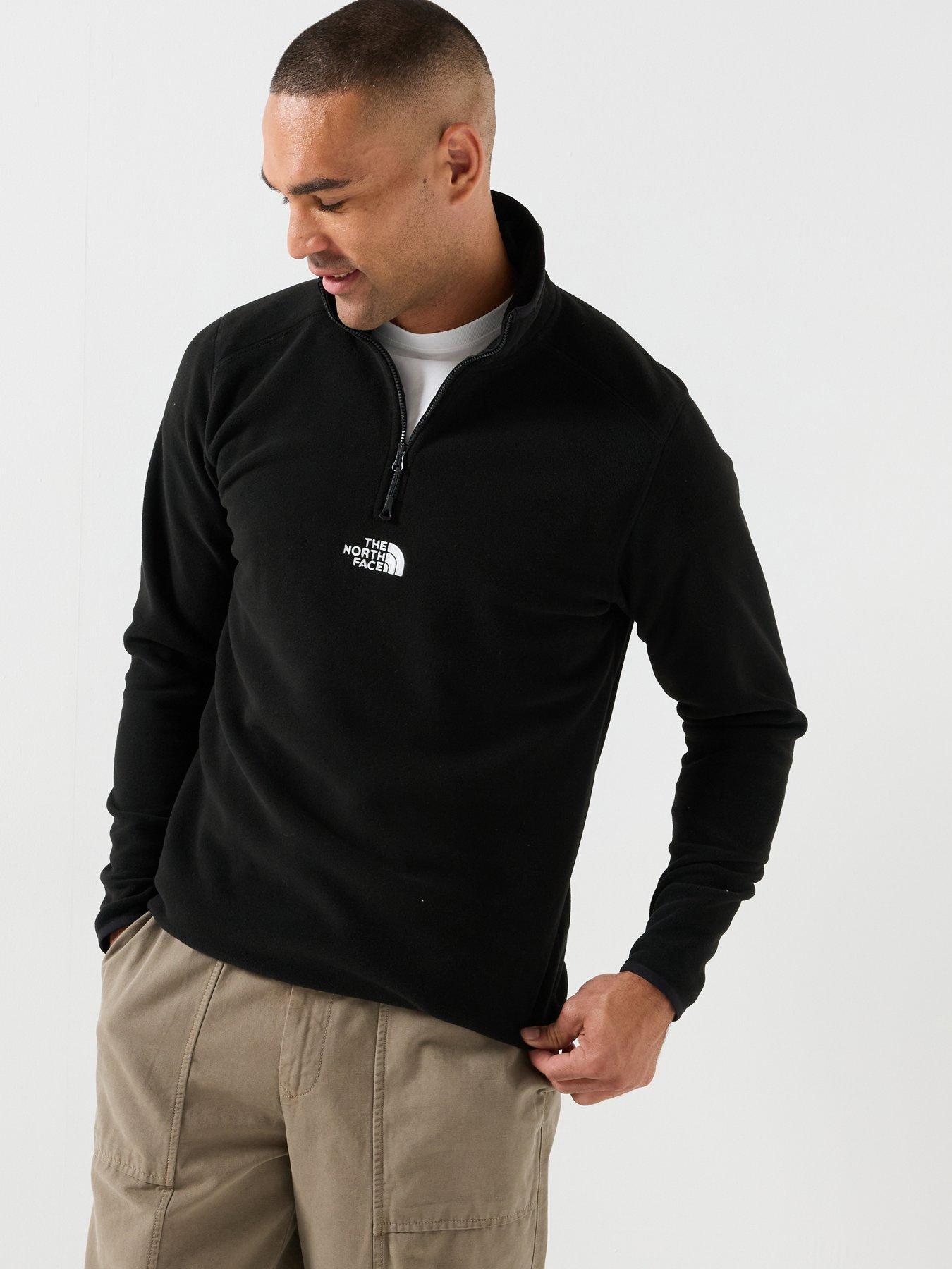 Image 1 of 4 of The North Face Mens Glacier 1/4 Zip Fleece - Black