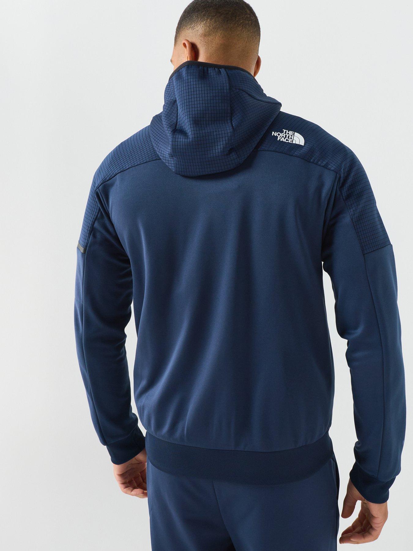 Image 2 of 6 of The North Face Mens Full Zip Hooded Fleece Jacket - Navy
