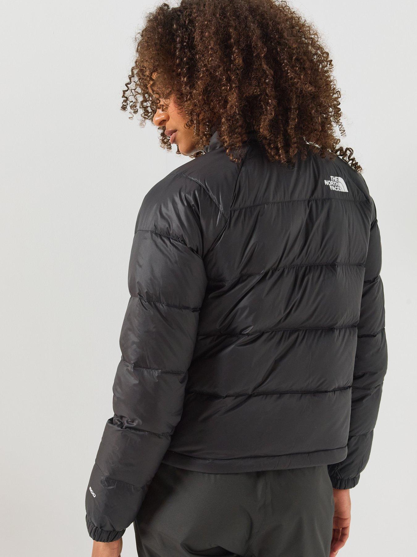 Image 2 of 6 of The North Face Womens High Neck Full Zip Down Filled Jacket - Black