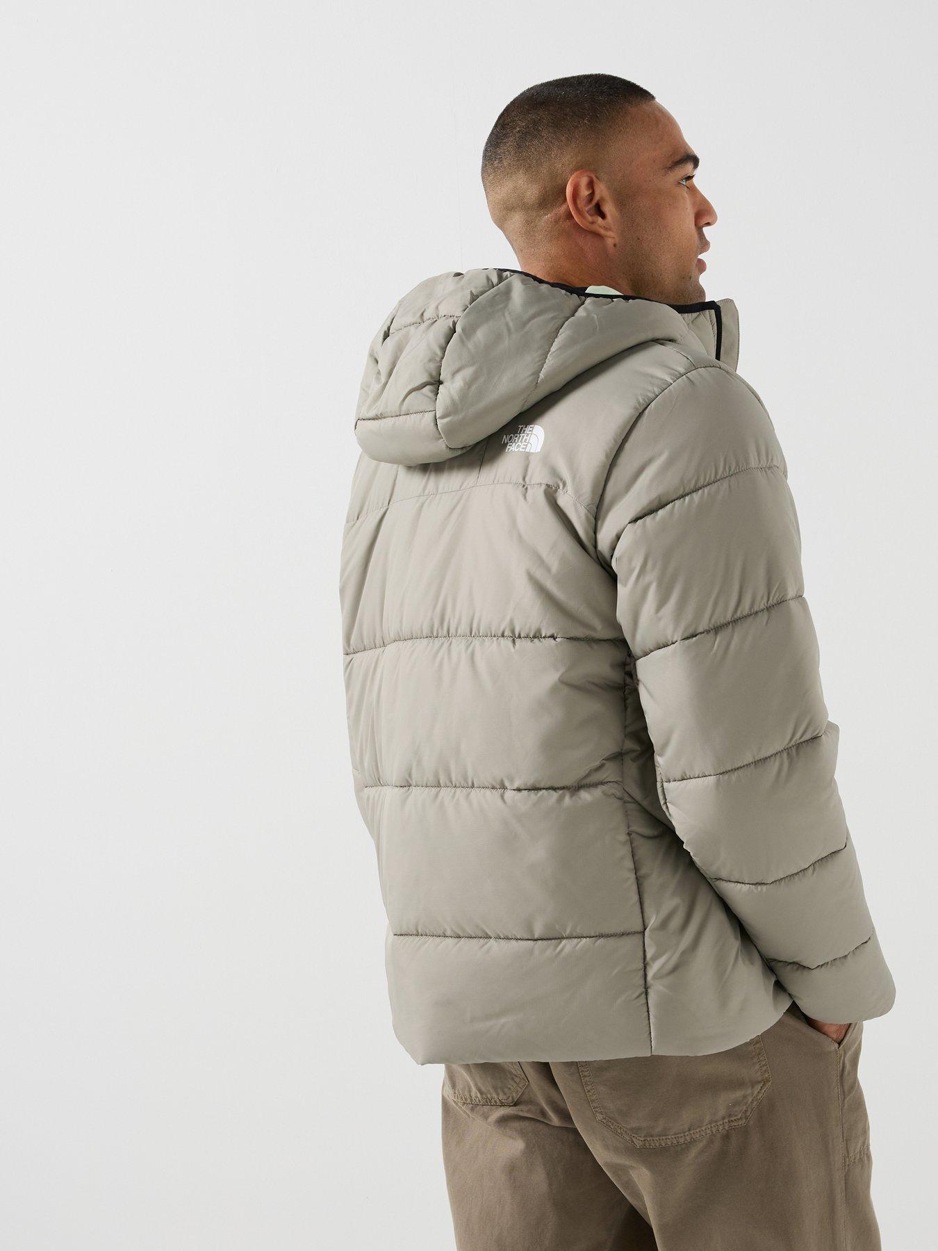 Image 2 of 6 of The North Face Mens Never Stop Exploring Quilted Hooded Mask Jacket - Beige