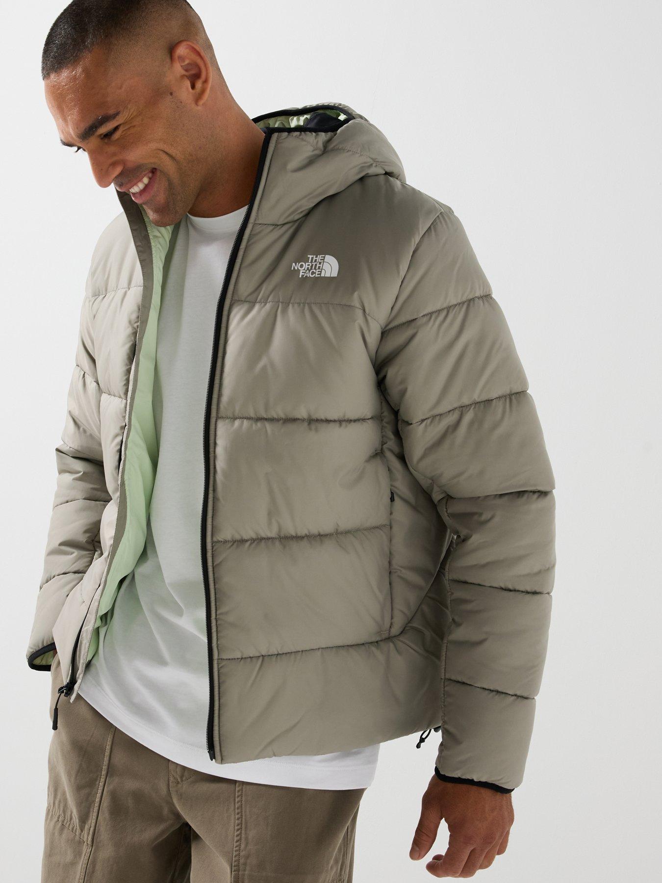 Image 6 of 6 of The North Face Mens Never Stop Exploring Quilted Hooded Mask Jacket - Beige