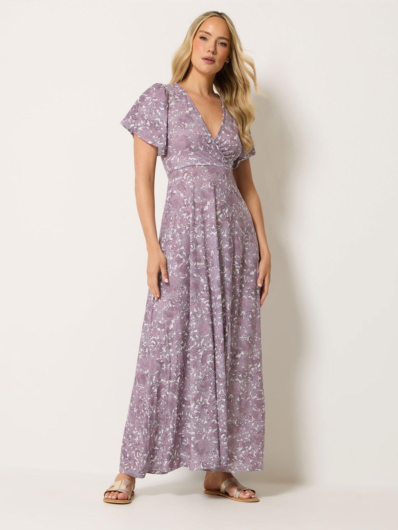 Long Tall Sally Floral Wrap Maxi Dress - Pink