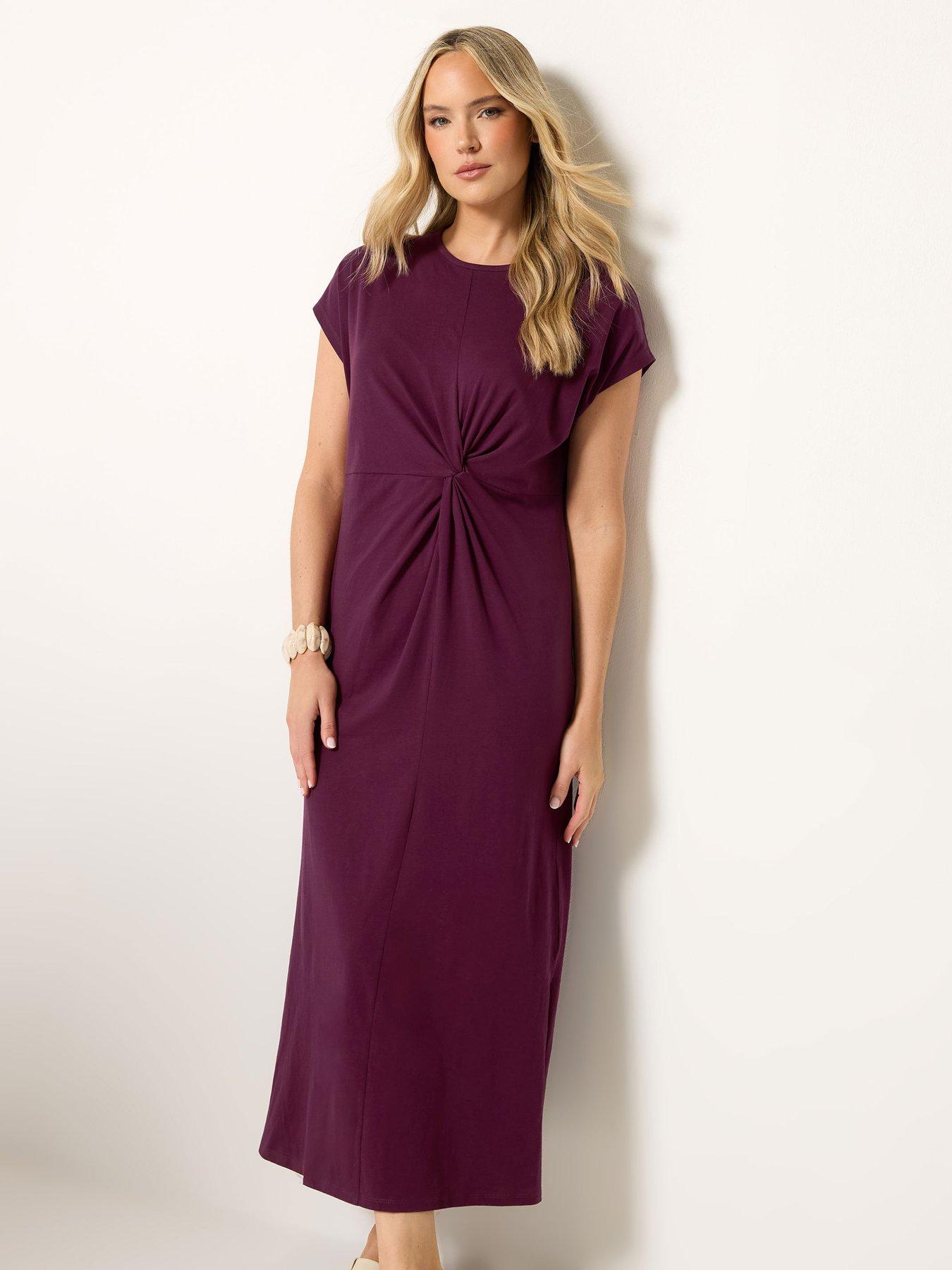 Long Tall Sally Twist Front Midaxi Dress - Purple