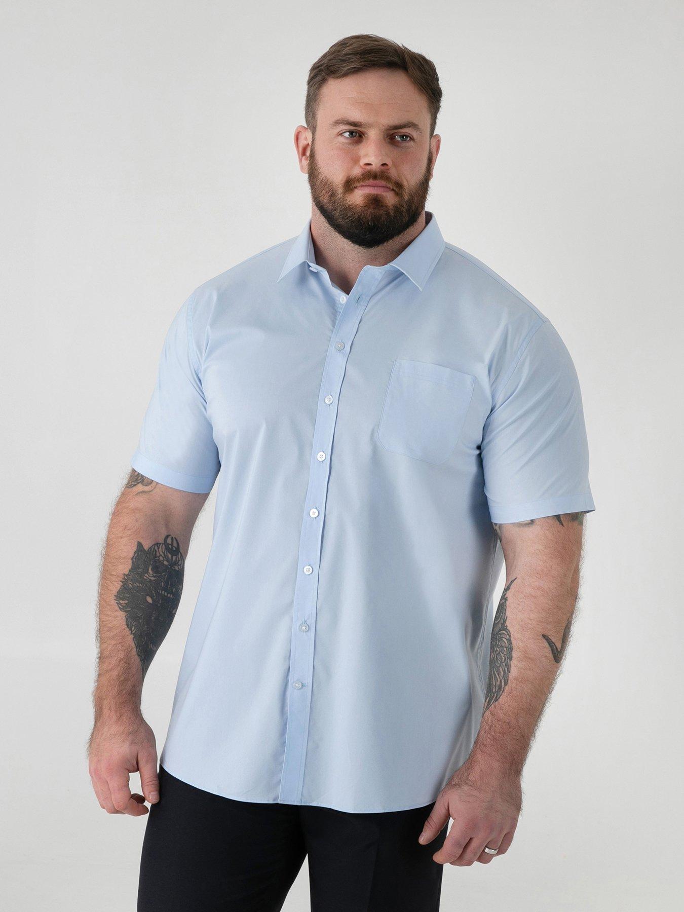 D555 D555 Ultimate Stain Resist Non Iron Short Sleeve Stretch Shirt