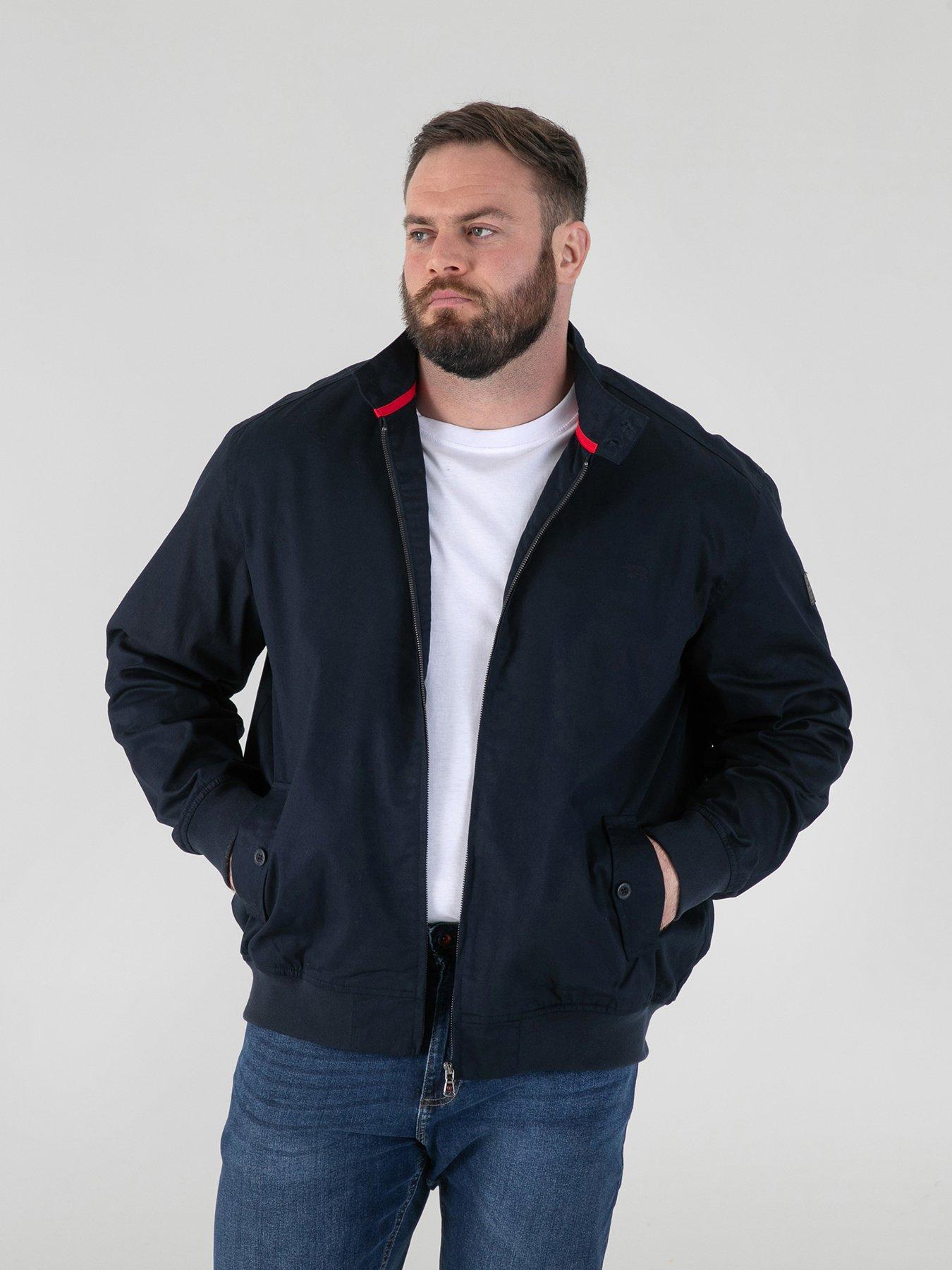 D555 D555 Harrington Jacket With Elasticated Rib Hem And Cuffs