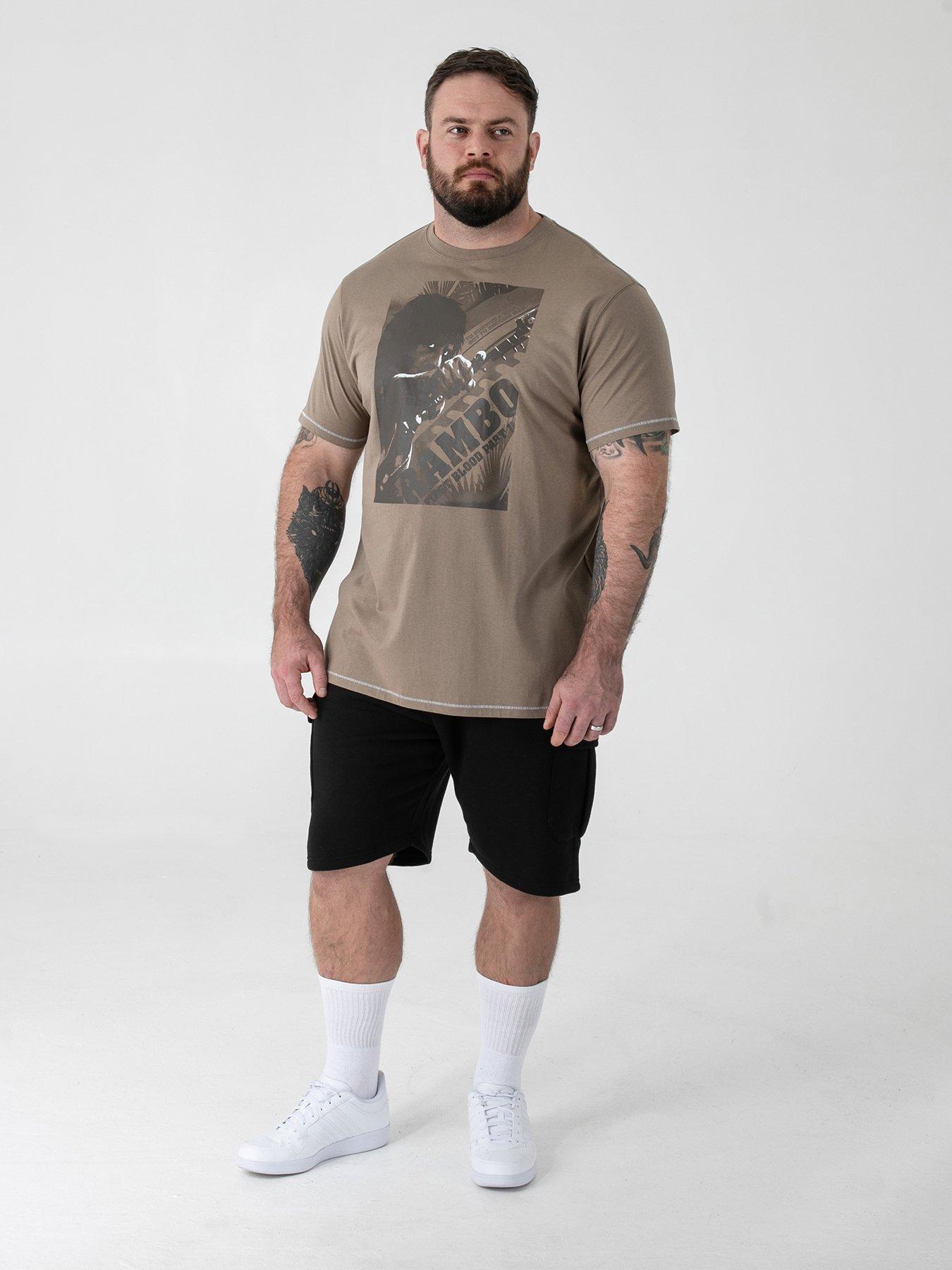 Image 3 of 6 of D555 Official Rambo Printed T-Shirt - Beige