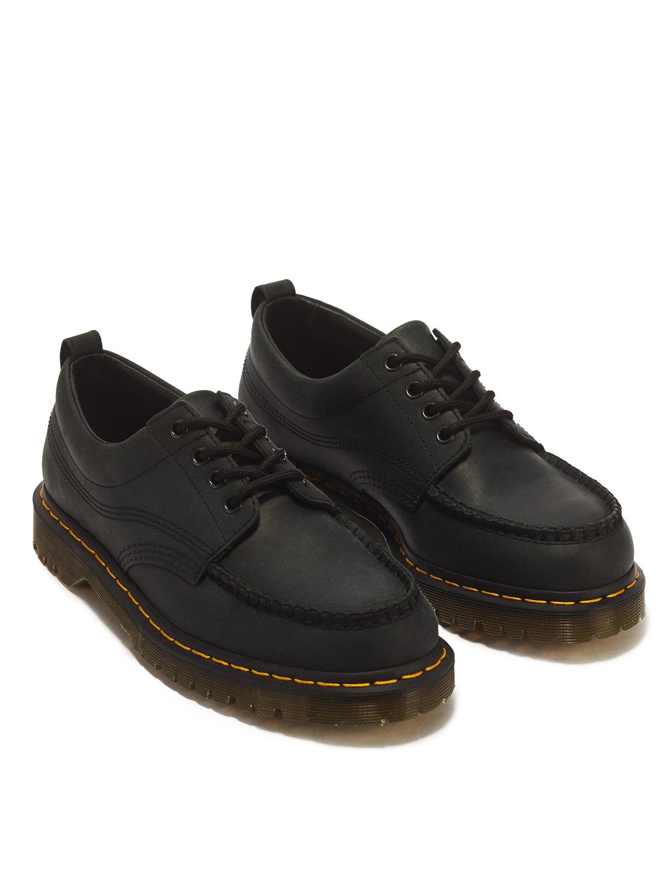 Image 2 of 7 of Dr Martens Lowell 4 Eye Crazy Horse Leather Moc Toe - Black