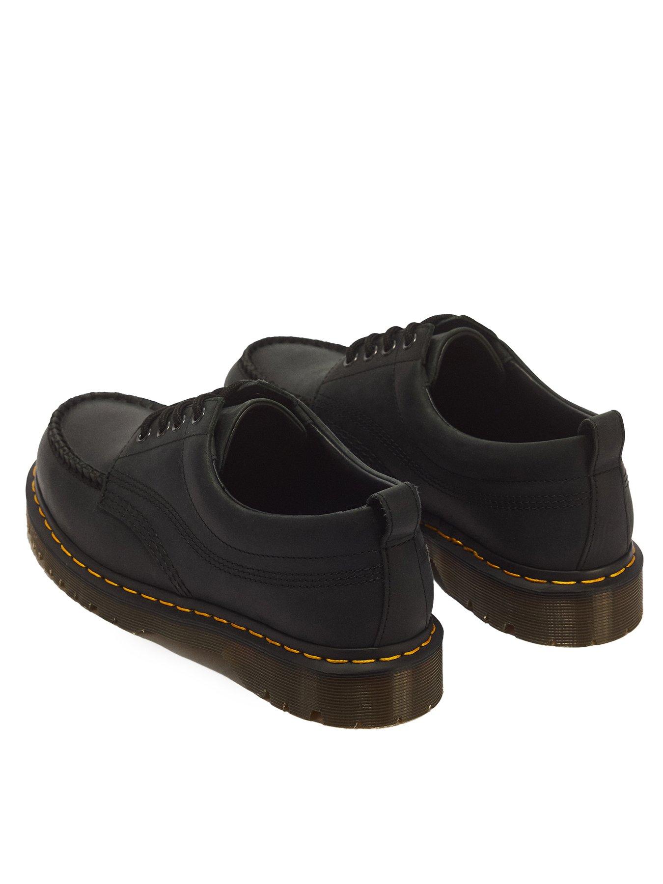 Image 3 of 7 of Dr Martens Lowell 4 Eye Crazy Horse Leather Moc Toe - Black