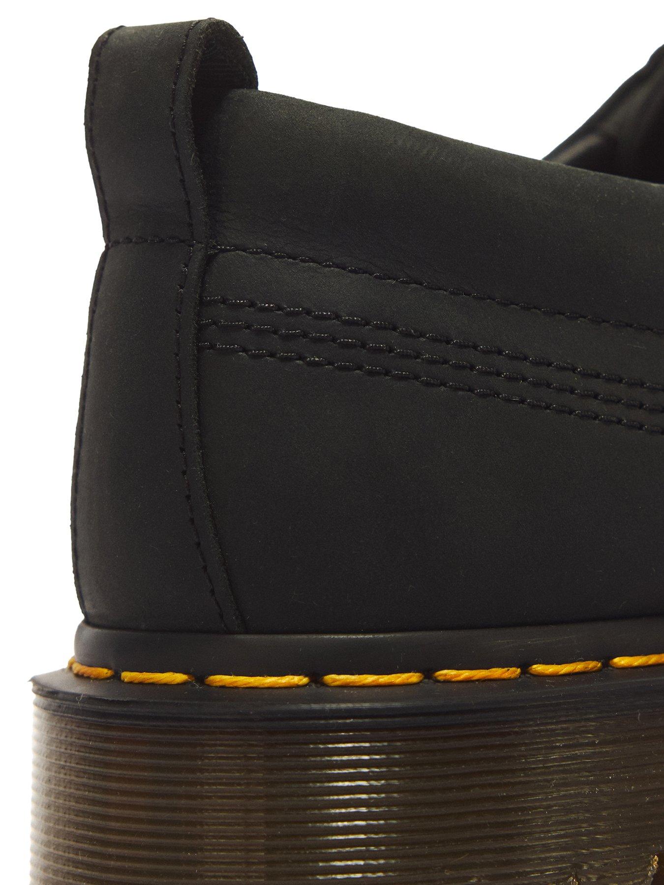 Image 7 of 7 of Dr Martens Lowell 4 Eye Crazy Horse Leather Moc Toe - Black
