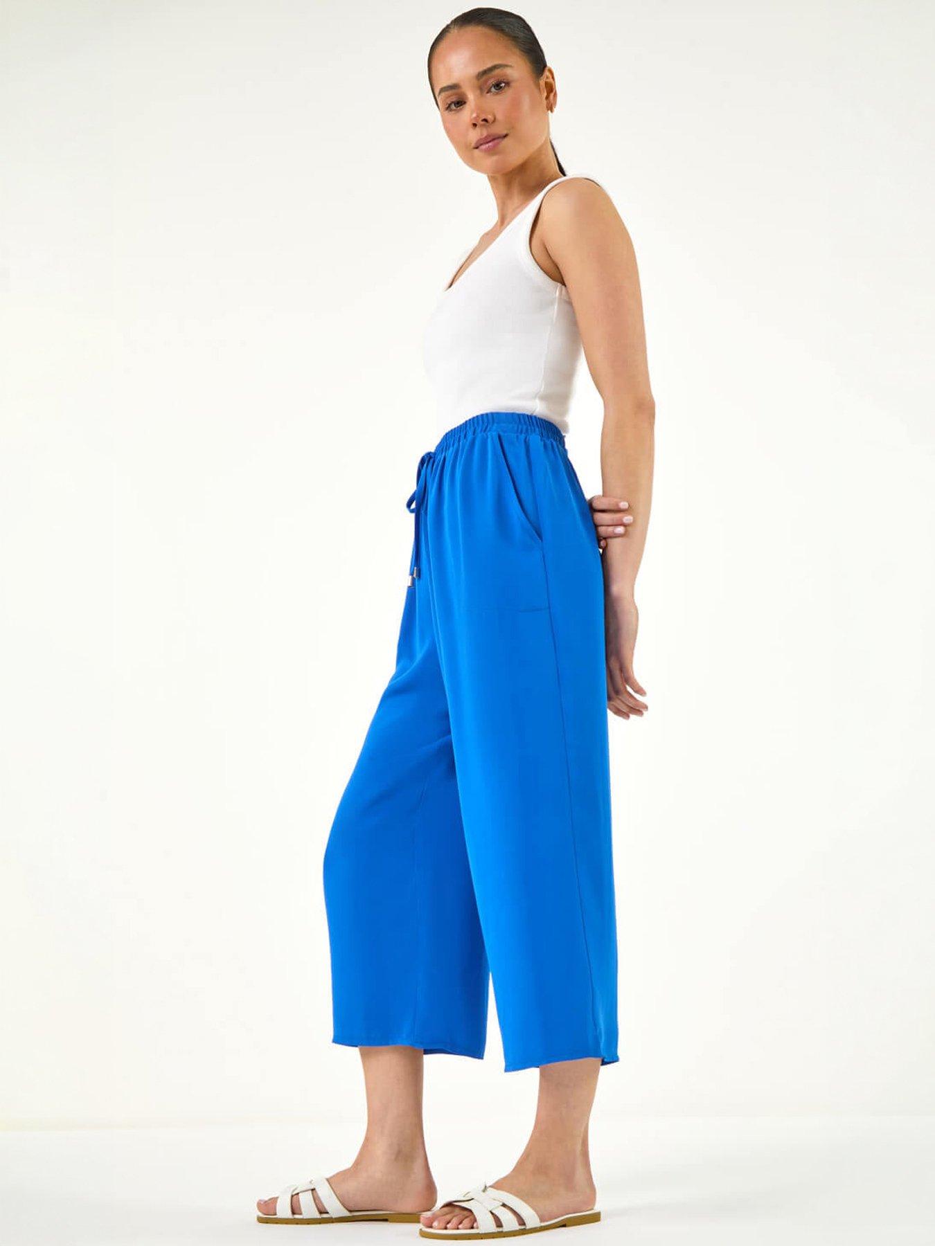 Roman Petite Elasticated Waist Cropped Trousers